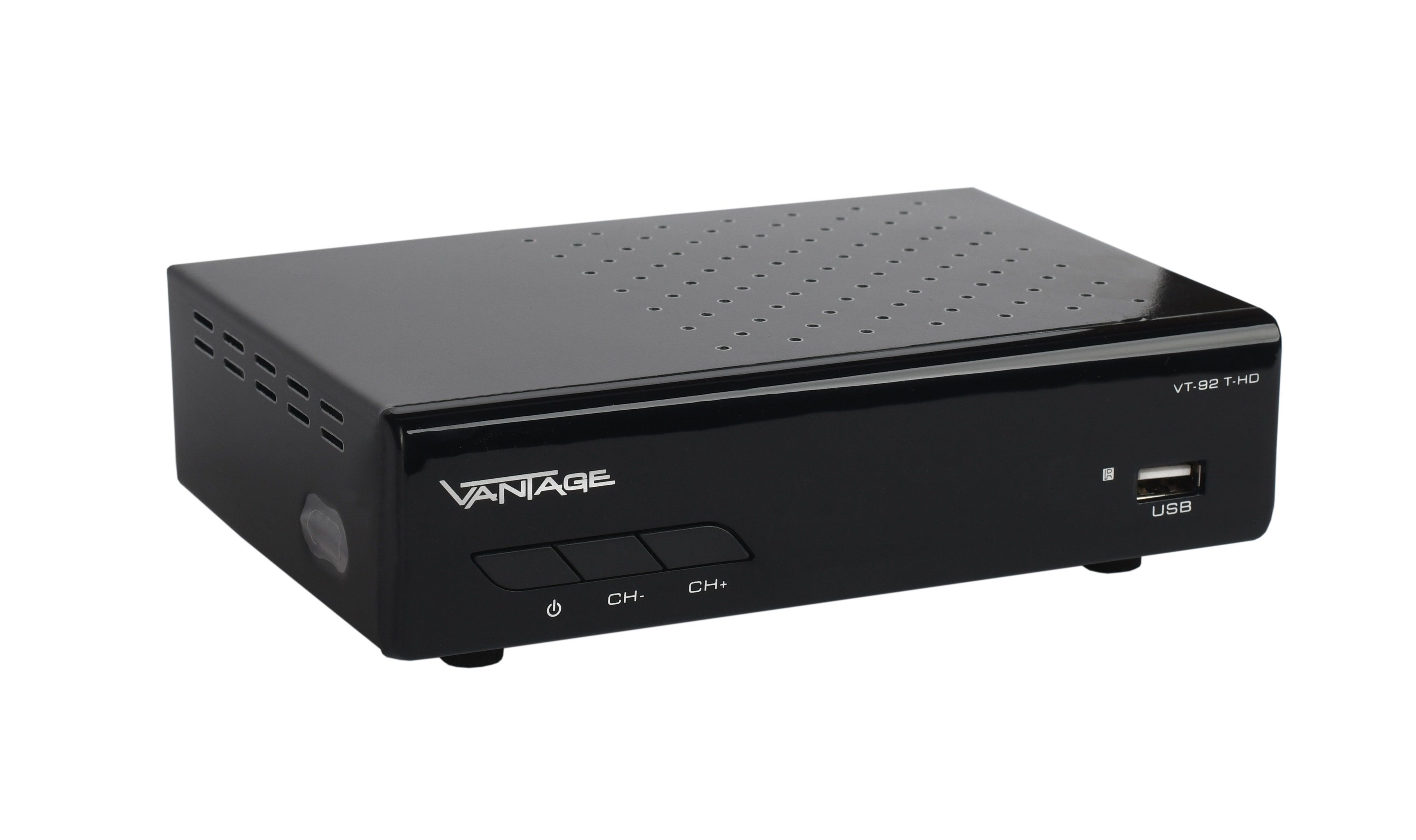 Vantage VT-92 DVB-T2 HD Receiver (1080p Full HDTV, USB, HDMI, SCART, Coaxial, 12 V)