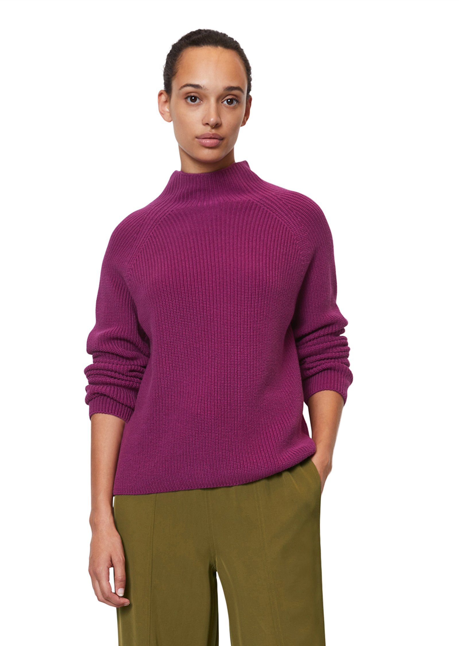 aus Organic lila O'Polo Strickpullover Cotton Marc