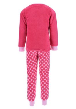 Disney Minnie Mouse Schlafanzug Mädchen Schlafanzug Pyjama Langarm Shirt + Schlaf-Hose (2 tlg) Mini Maus
