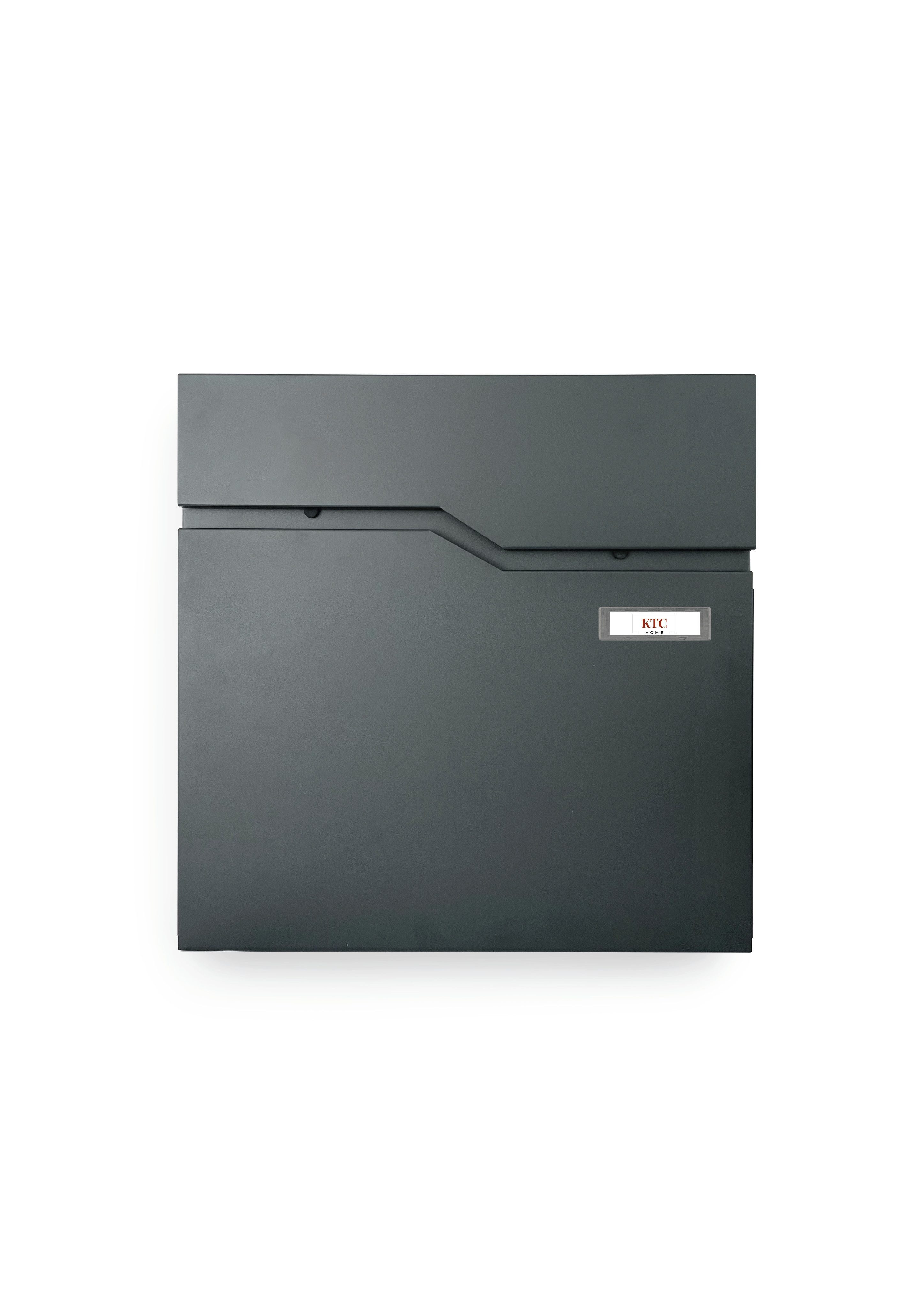 KTC Home Wandbriefkasten Premium Briefkasten Postlux 4.0 Anthrazit - mit Namensschild
