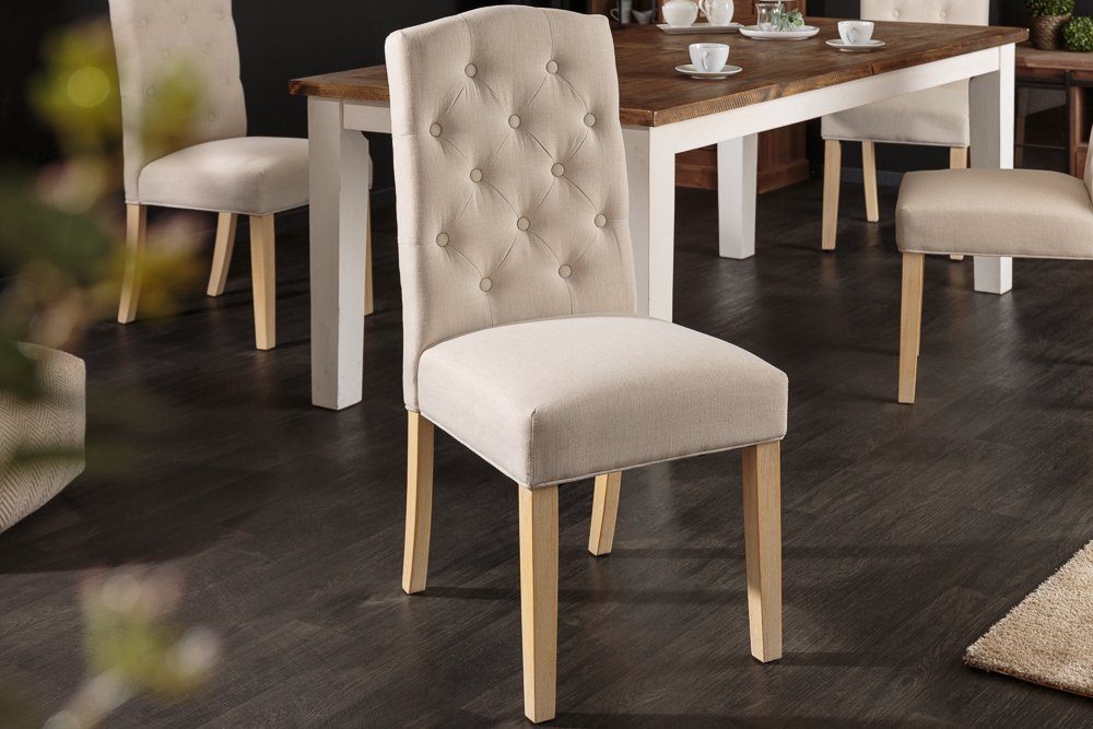 riess-ambiente Polsterstuhl CASTLE beige (Einzelartikel, 1 günstig online kaufen