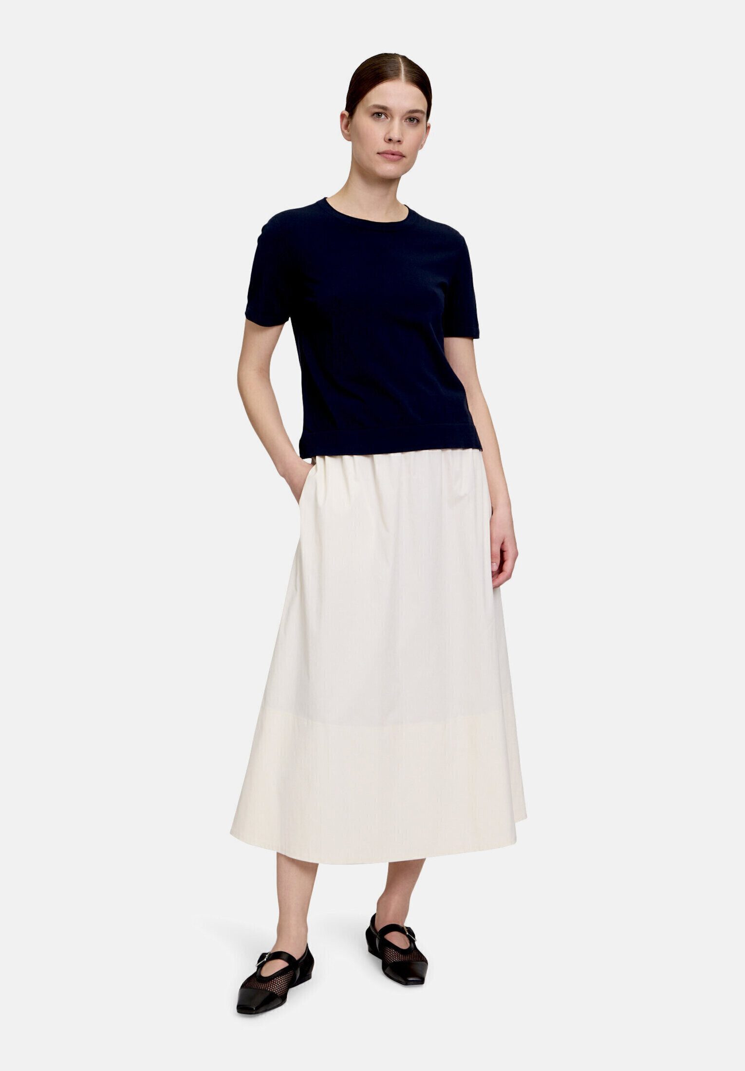 Vera Mont Kurzarmshirt Damen mit Rundhalsausschnitt (1-tlg) Struktur