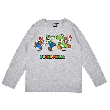 Super Mario Schlafanzug Super Mario Pyjama Schlafanzug mit Mario, Yoshi, Toad und Luigi