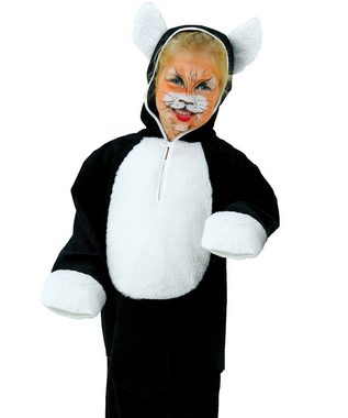 Karneval-Klamotten Kostüm Katze Tom Plüsch Tierkostüm Kinder Kleinkinder, Kinderkostüm 2 tlg. Katzenkostüm mit Kopf Mädchen Jungen