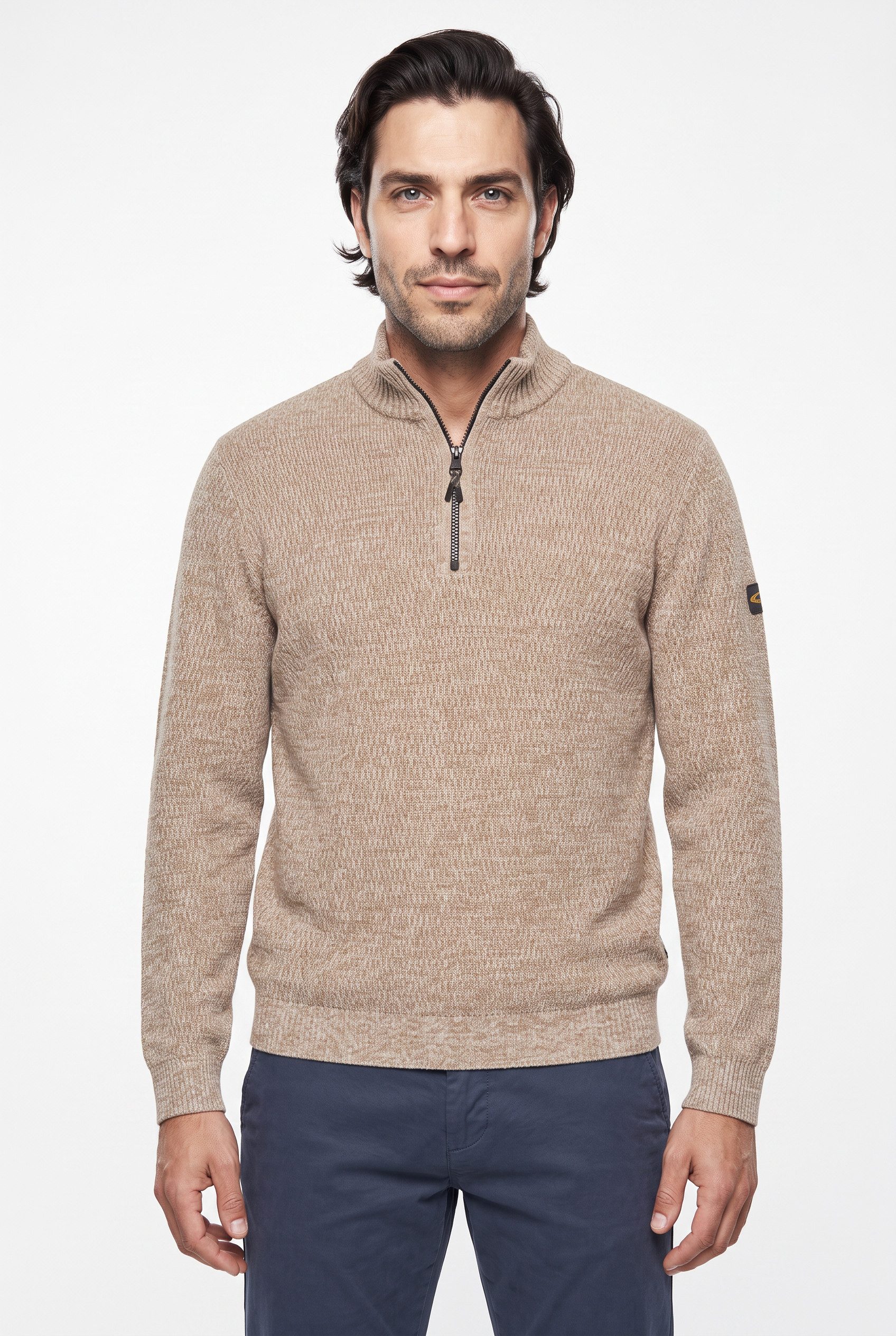camel active Troyer mit Logo Stickerei am Arm