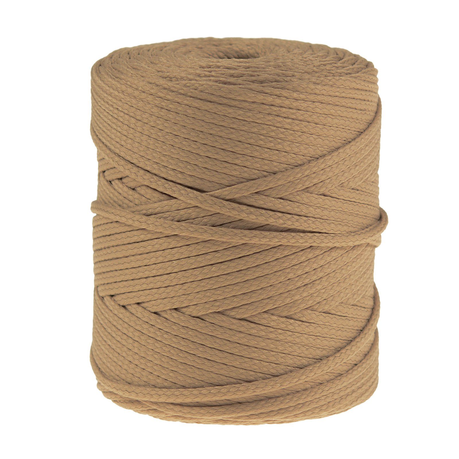 maDDma 100m Polyester-Schnur Kordel 4mm Seil, goldbeige
