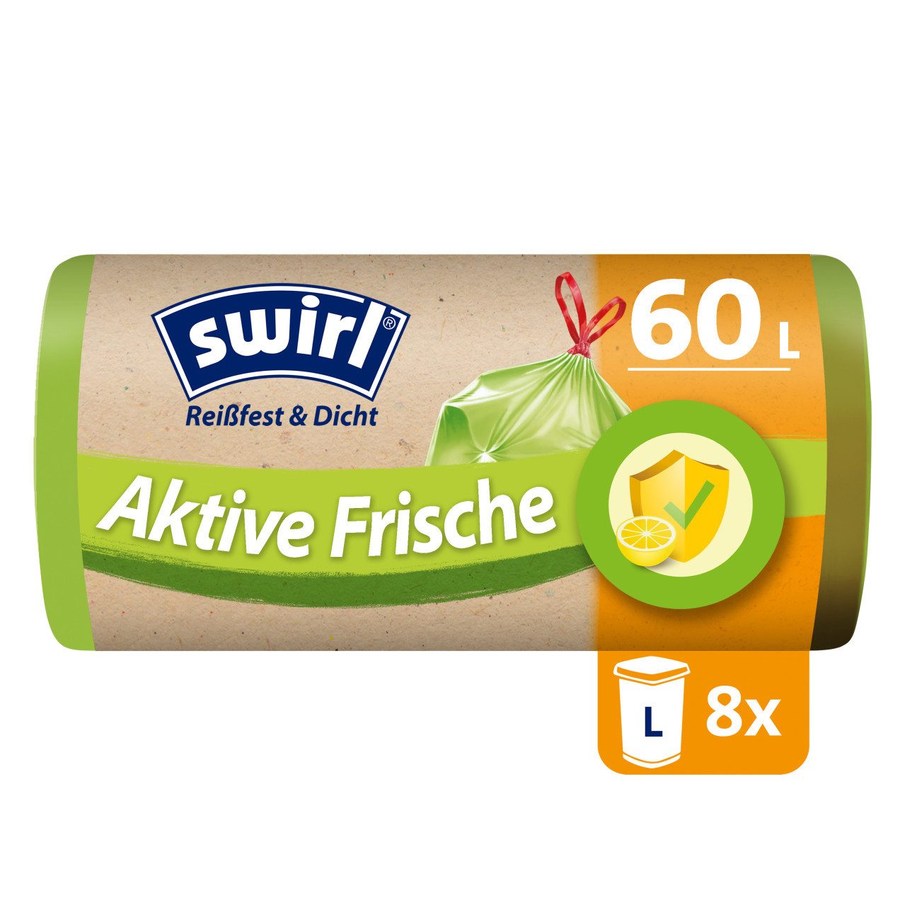 Müllbeutel Swirl® Aktive Frische Müllbeutel 60 L Reißfest &