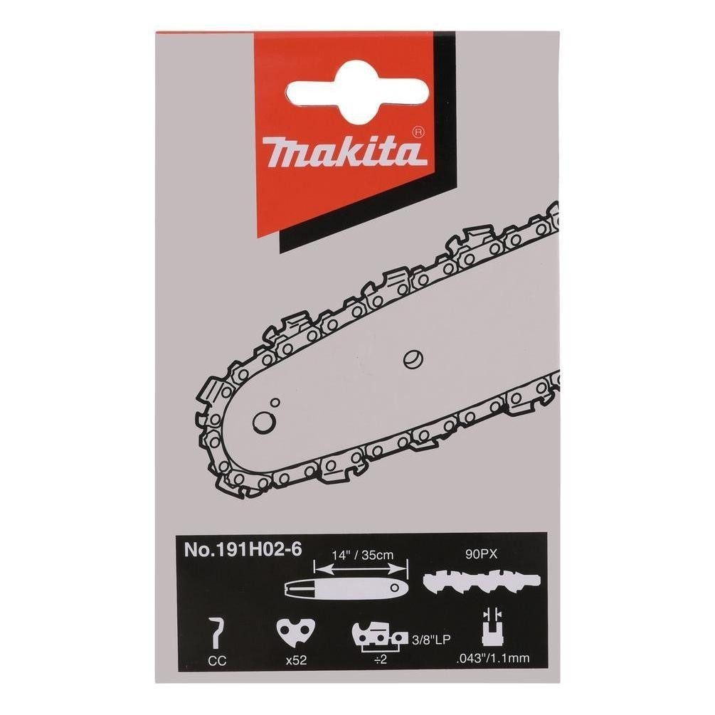 Makita Ersatzkette Sägekette 90PX 35cm 191H02-6 90PX • 52 TG,1 mm, für DUC307 DUC353 UC011G UC012G UC015G UC016G UC4041A DUC353 UC3541A, 35 cm Länge, 3/8, (1-tlg), geringer Rückschlag