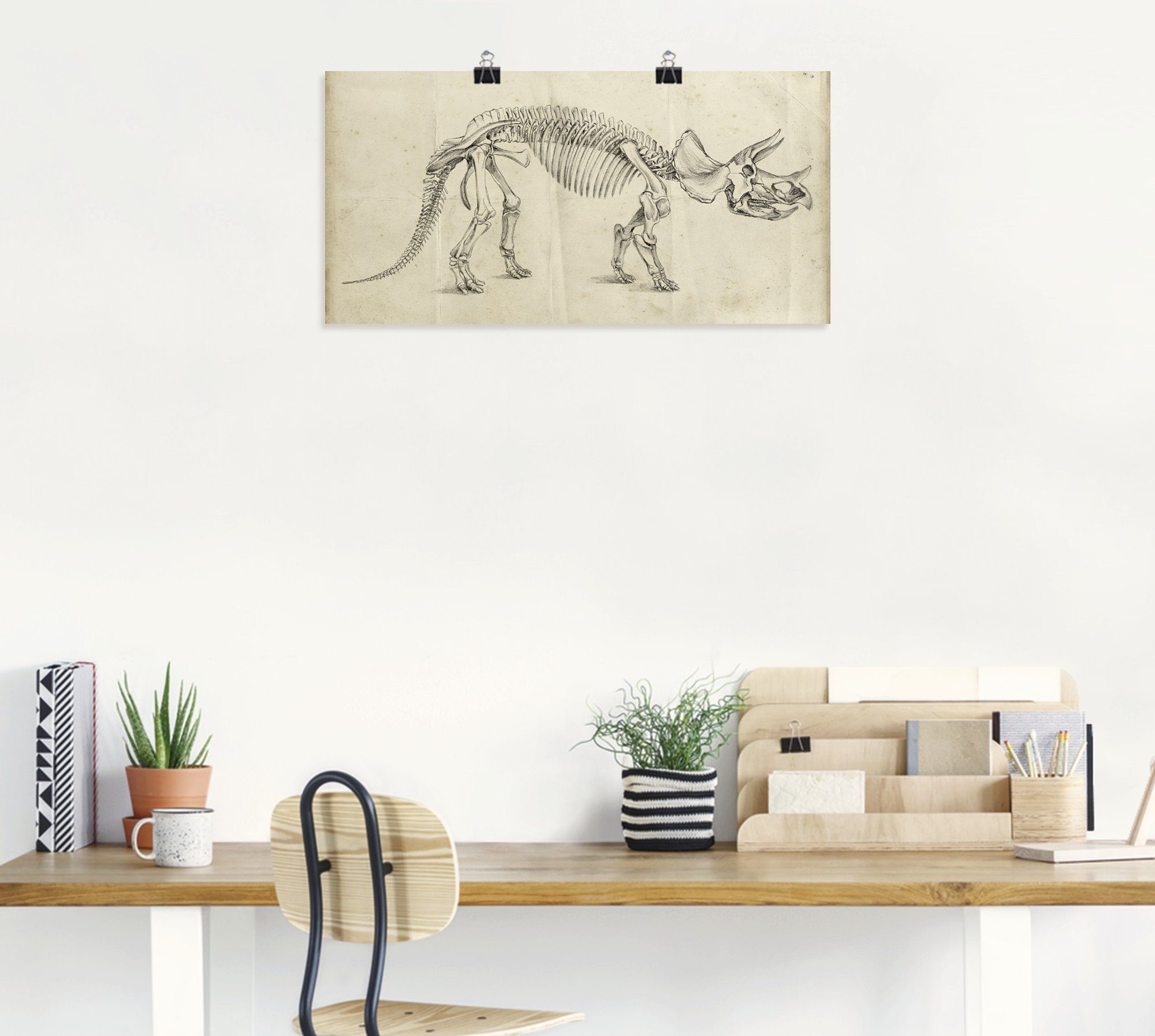 II, in Artland Lehre Poster St), (1 oder Größen als Alubild, Dinosaurier Dinosauria Wandaufkleber Wandbild versch. Leinwandbild,