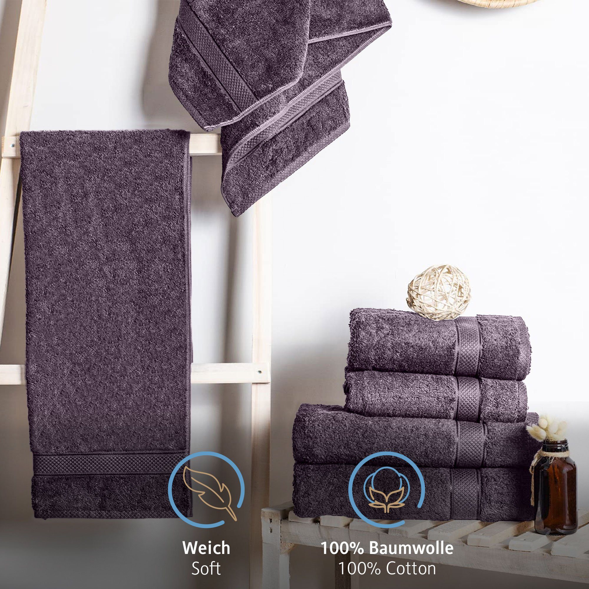 Komfortec Badetücher 100% Baumwolle, 470 g/m², günstig online kaufen