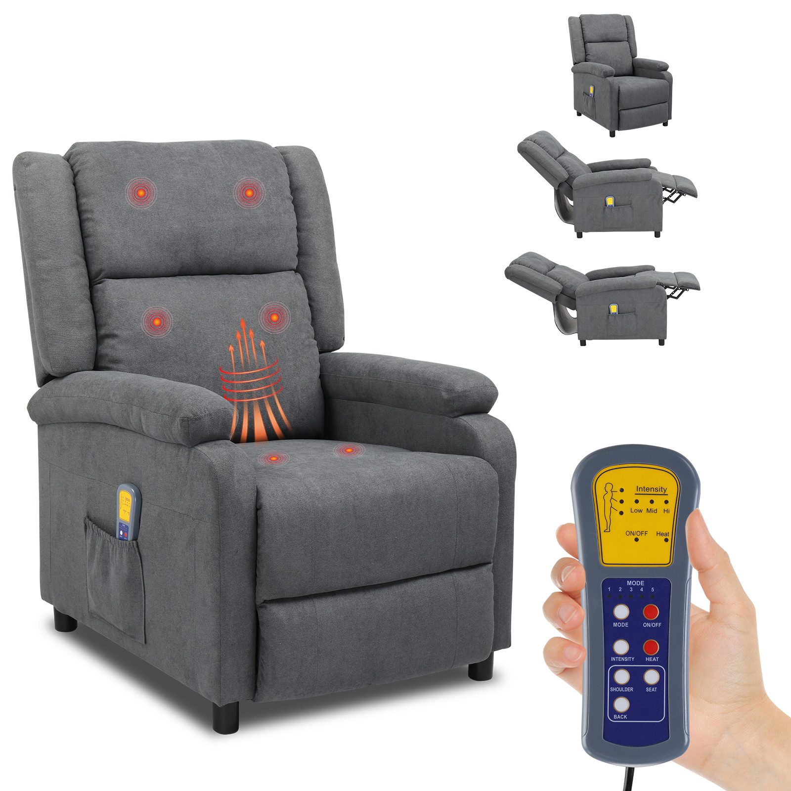 VINGLI Relaxsessel Fernsehsessel, TV-Sessel, 6-Punkt Massage günstig online kaufen