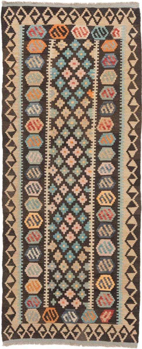 Orientteppich Kelim Afghan 88x217 Handgewebter Orientteppich Läufer, Nain Trading, rechteckig, Höhe: 3 mm