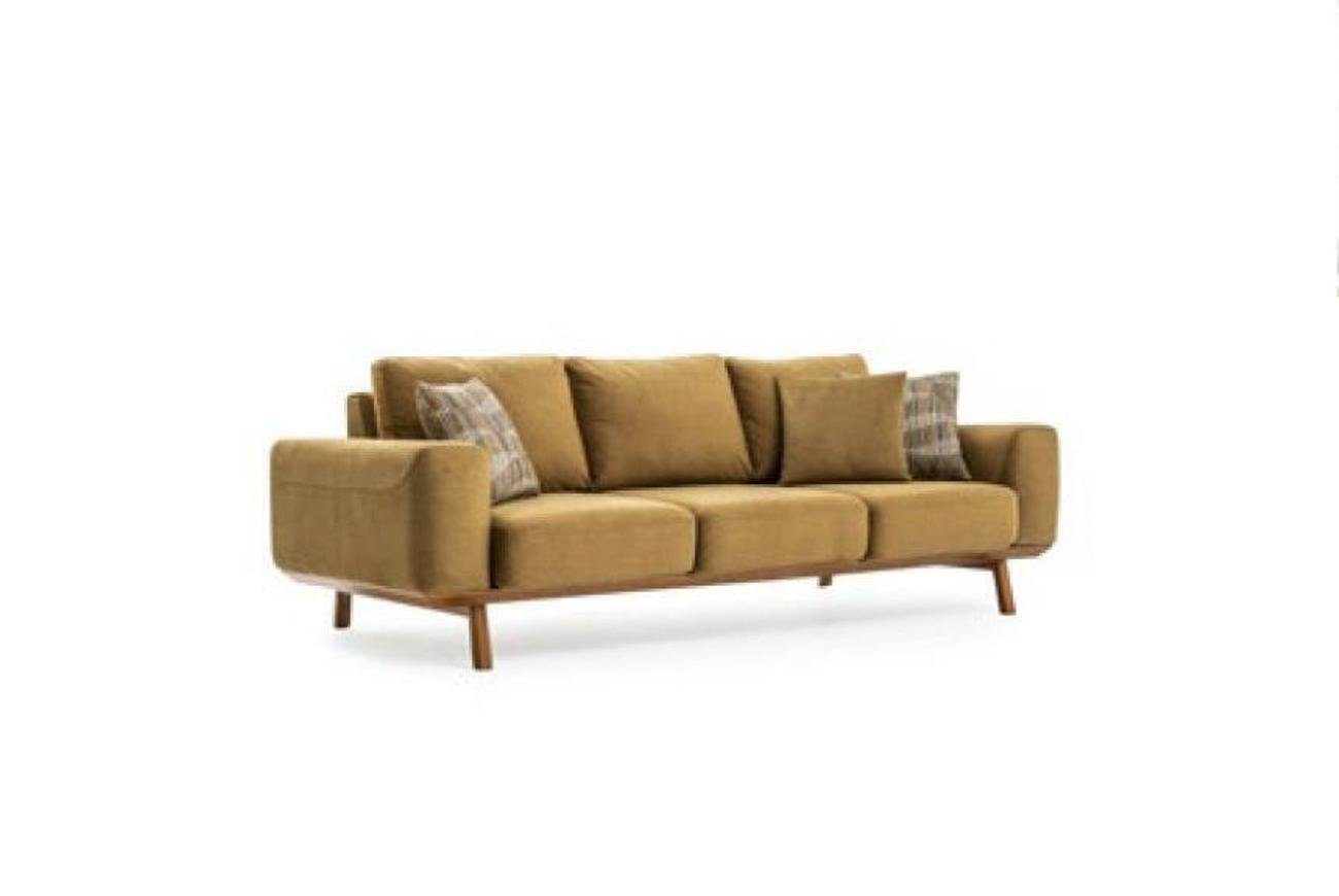 Luxus Dreisitzer Braun Sitz Design 3 3-Sitzer Sofas Sofa Möbel JVmoebel Stil Couch Sitz