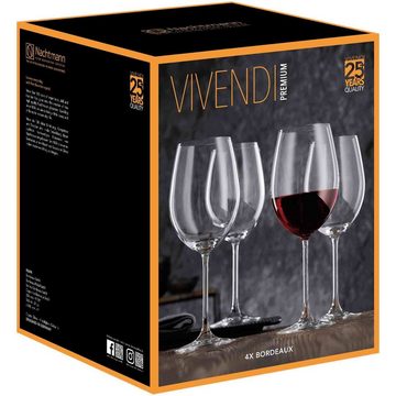 Nachtmann Rotweinglas Vivendi Bordeauxgläser 763 ml 4er Set, Kristallglas