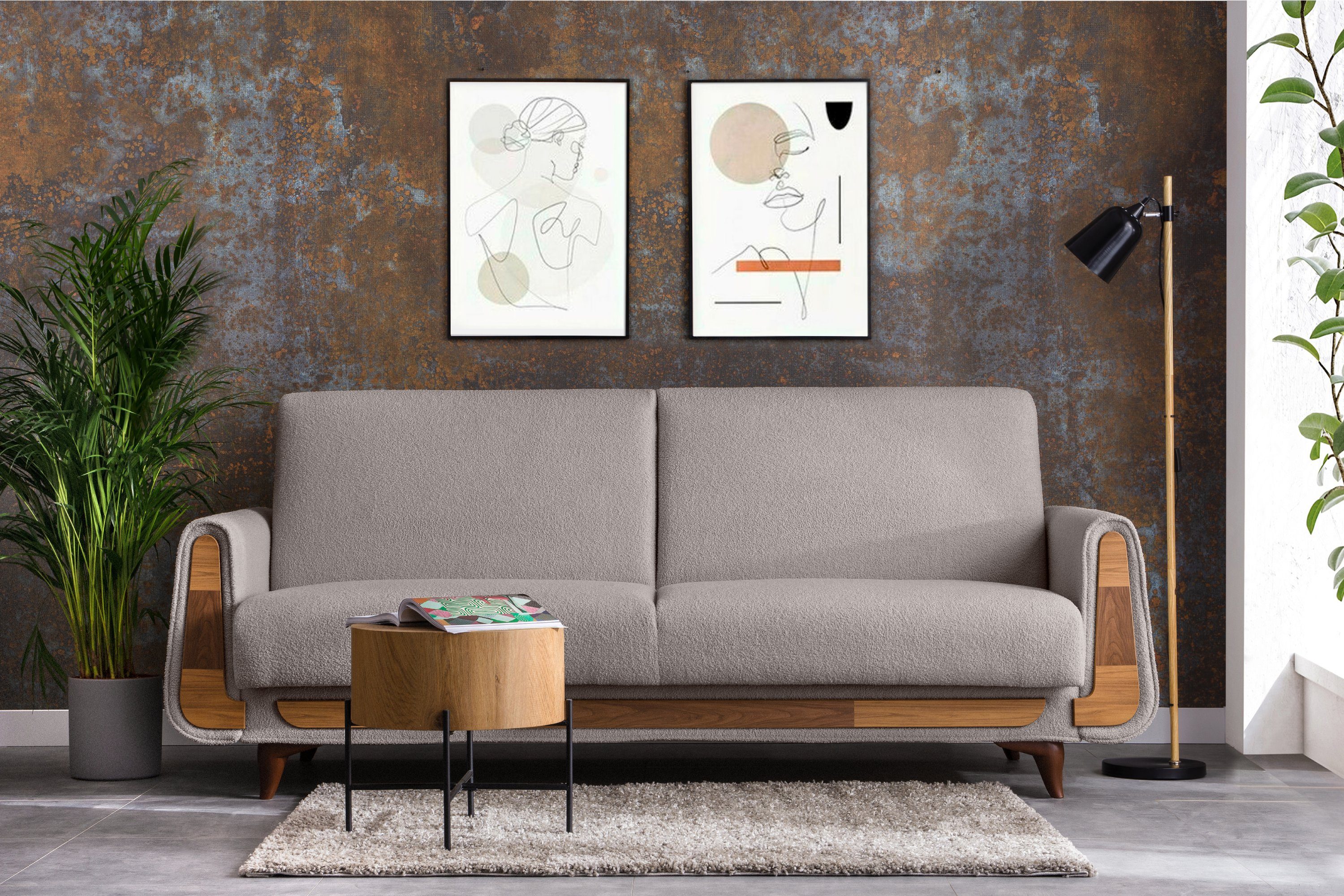 KONSIMO® 3-Sitzer, GUSTAVO, Sofa mit Schlaffunktion, günstig online kaufen