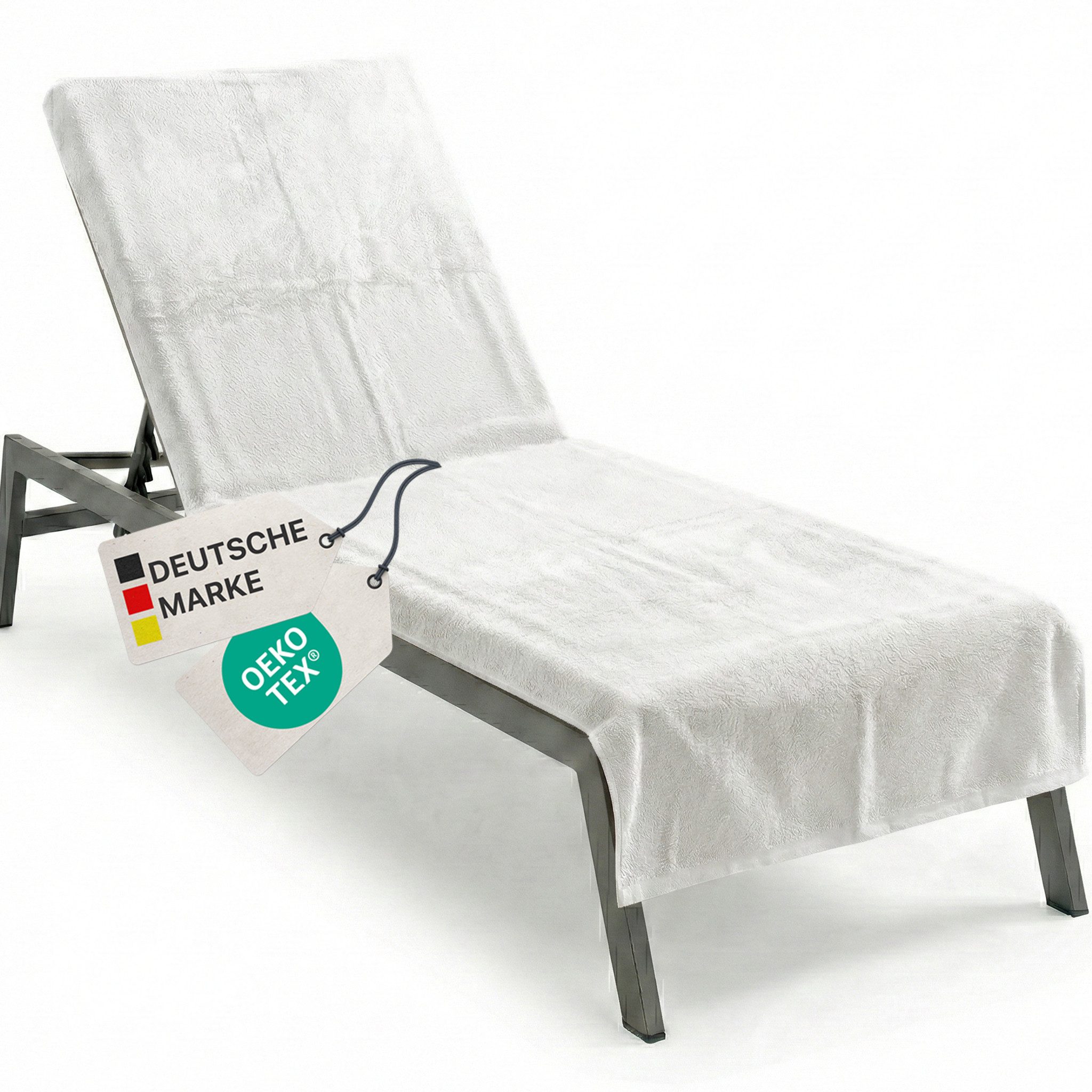NYVI Strandtuch Frottee Schonbezug für Gartenliege NYVISpa 75x200 cm, Frottee, Hygiene Liegestuhlauflage für Sonnenliegen