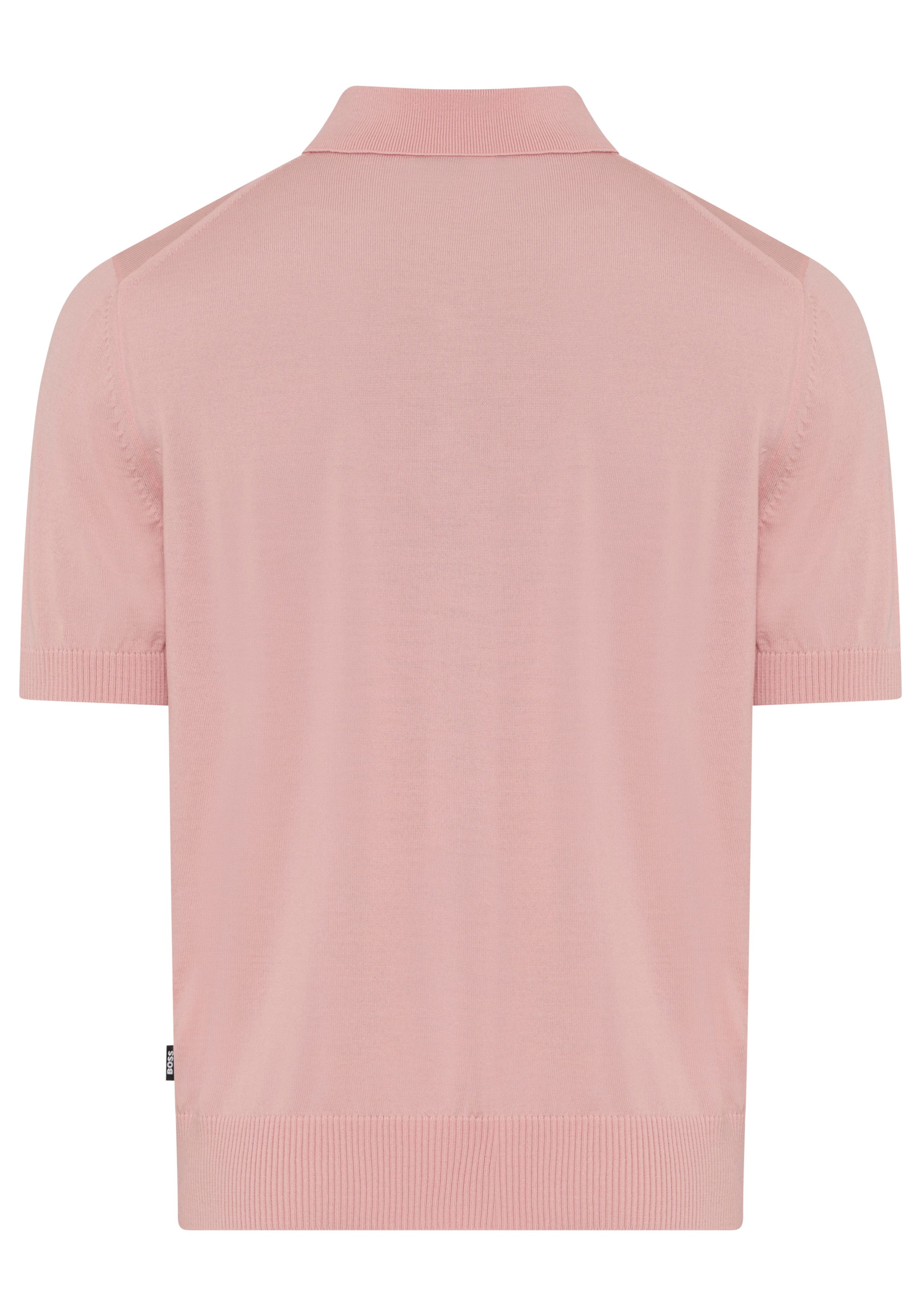 BOSS Kurzarmpullover Nolano aus Schurwolle, Polokragen