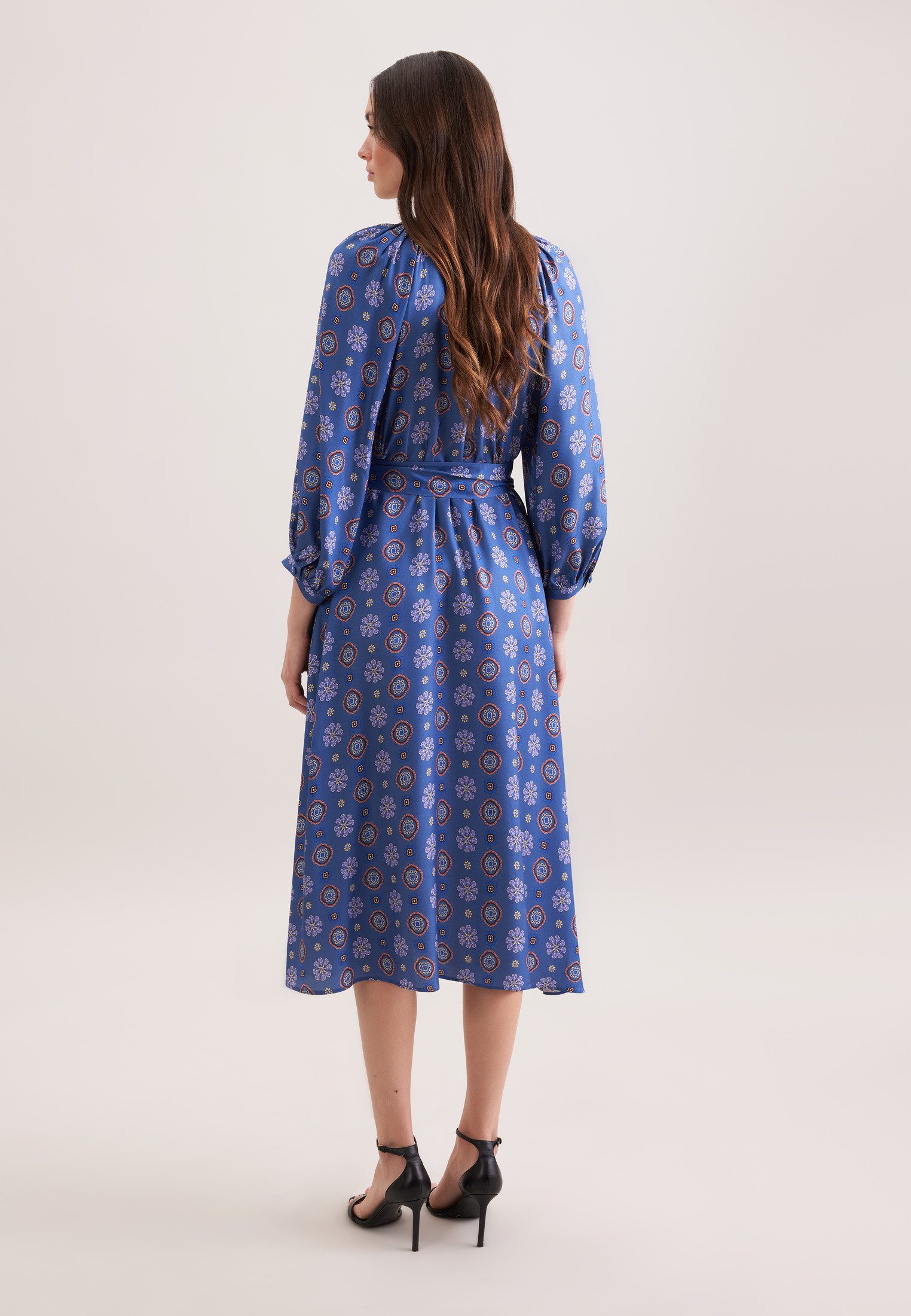 seidensticker Sommerkleid 3/4 V-Neck Druck