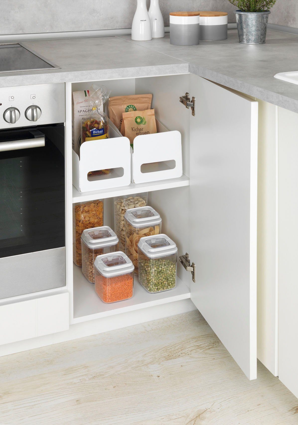 WENKO Organizer Universal (Set, 6 St), faltbar, und Kunststoff für Küche Haushalt