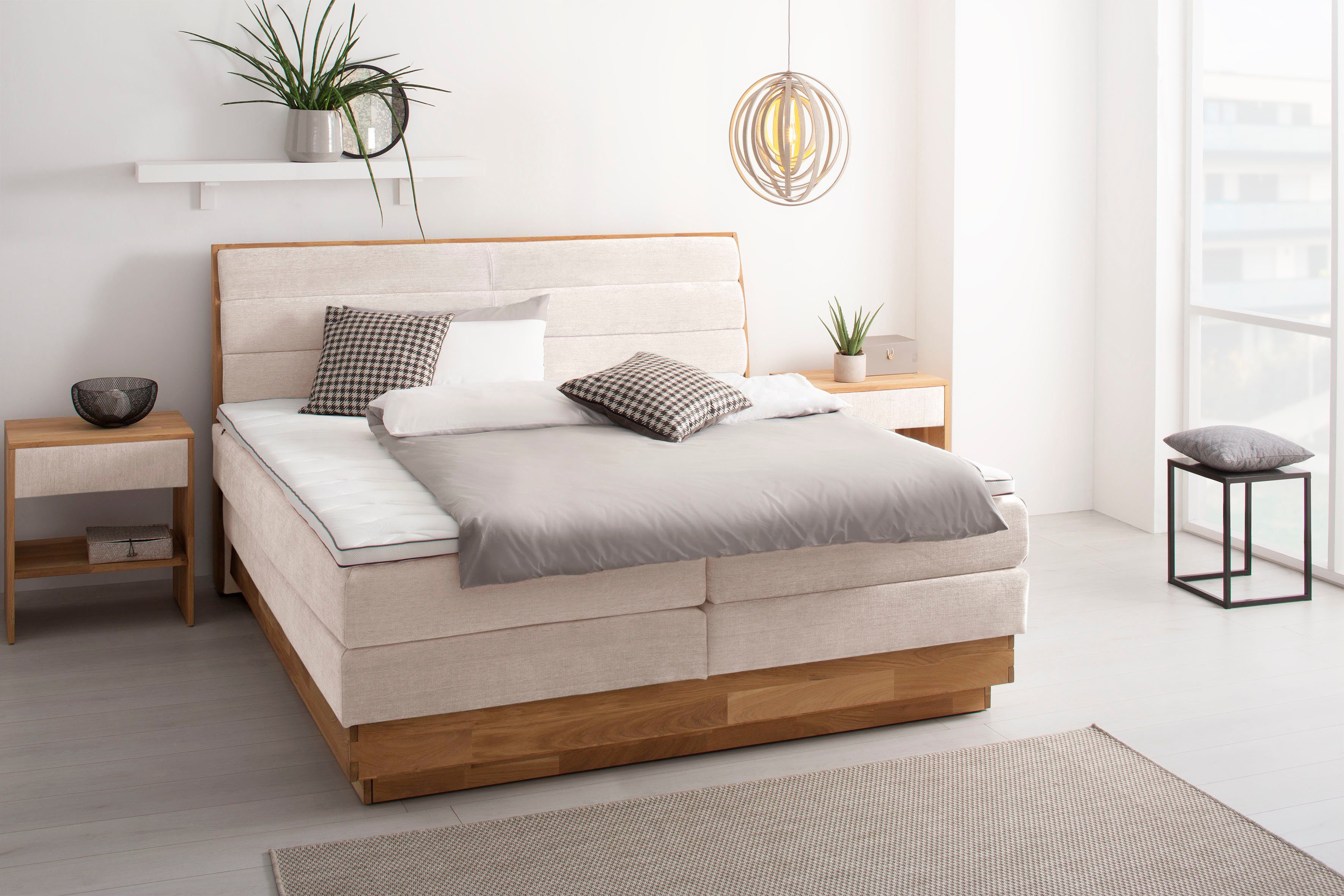 OTTO home Boxspringbett Jenna, ohne LED-Beleuchtung, mit zertifizierten, re günstig online kaufen