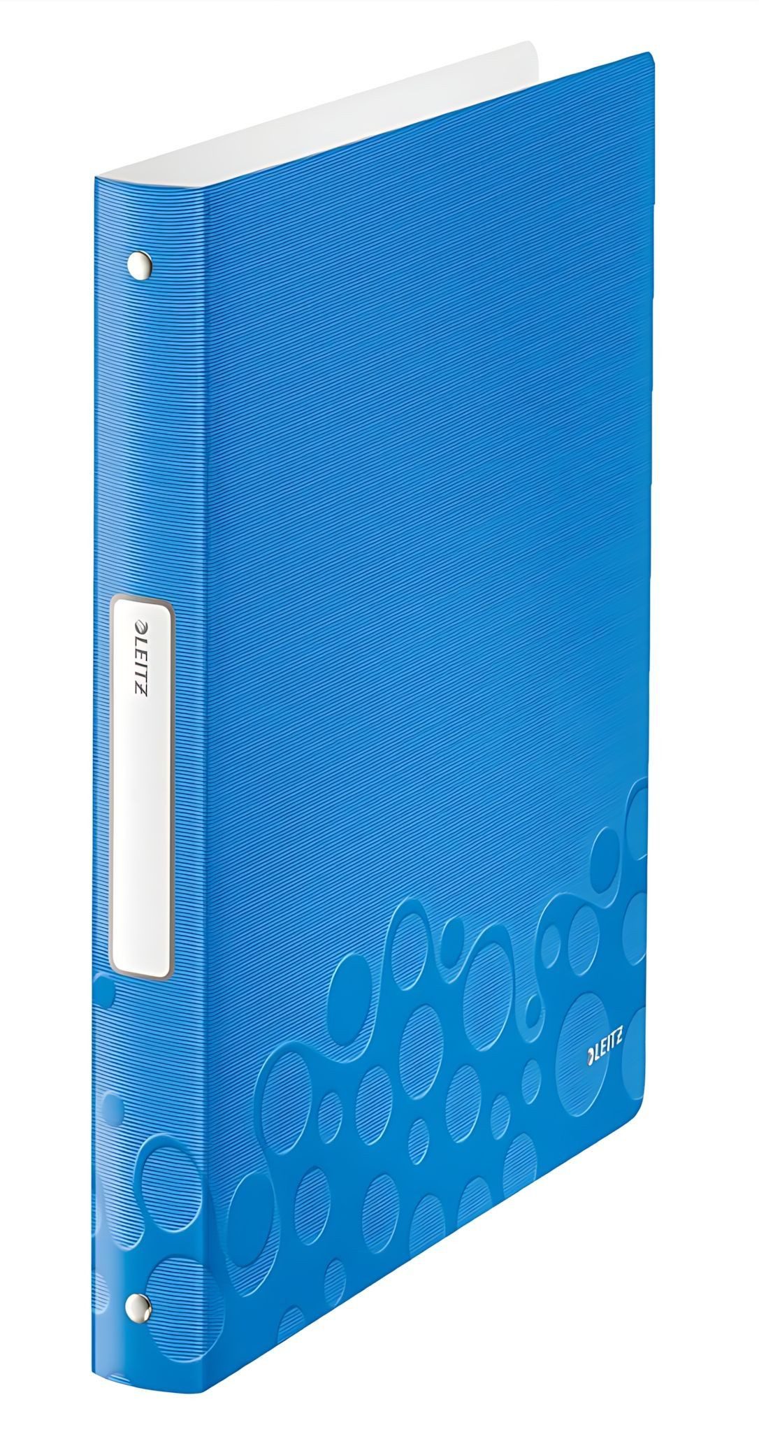 Ringbuchmappe LEITZ Ringbuch A4 Wow blau metallic Ringbuch WOW mit selbstklebendem