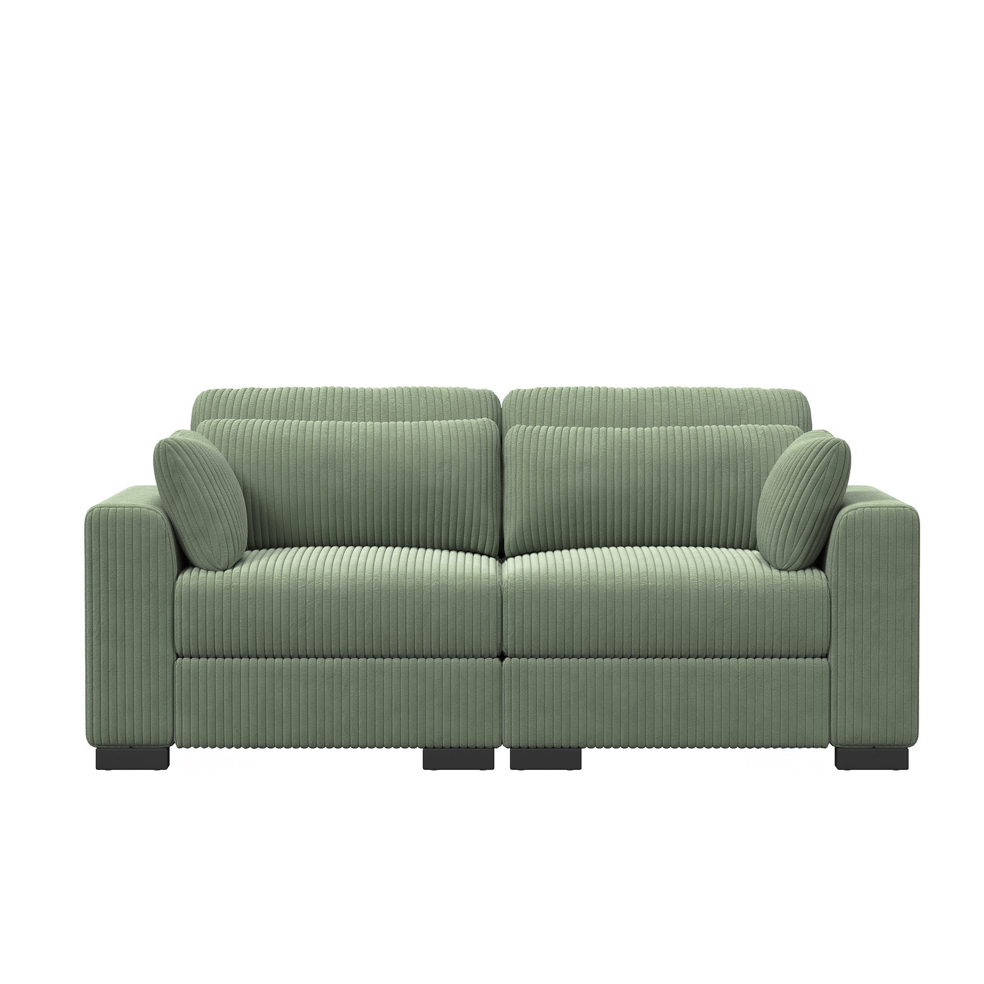 FUROKOY 2-Sitzer Polstersessel Sofa Ecksofa Polstersofa Cord mit Kissen und günstig online kaufen
