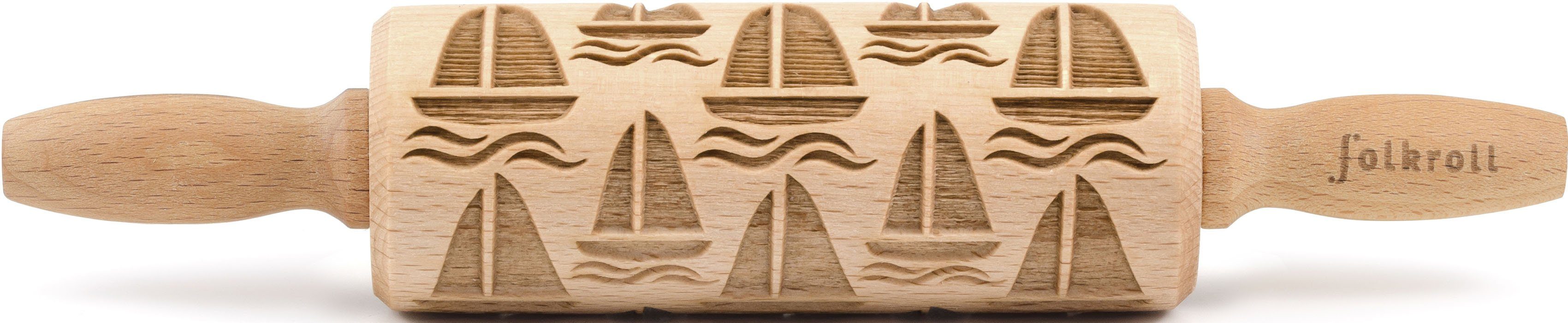 folkroll Teigroller 3D-Motiv-Teigrolle, Boot
