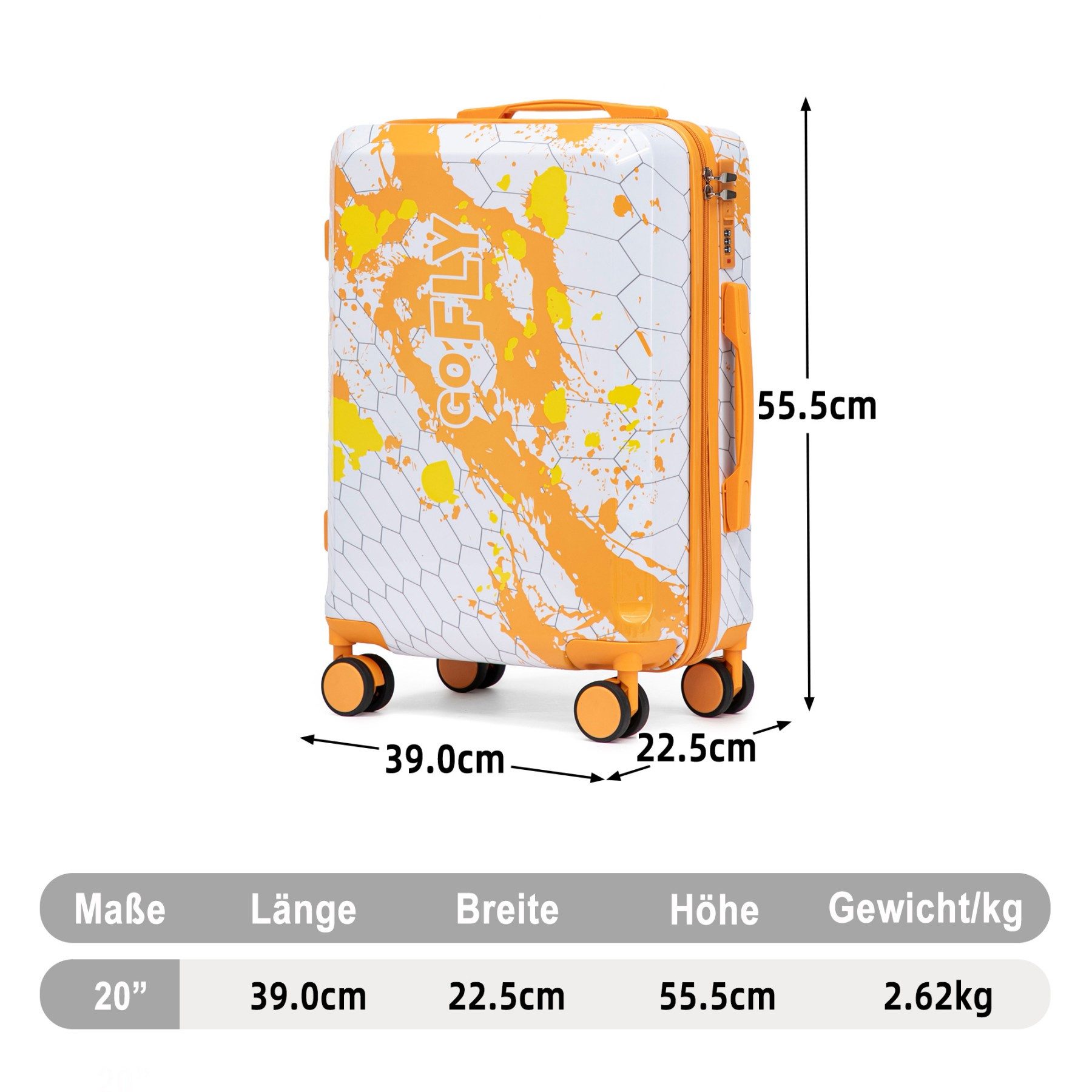 LVHOM Hartschalen-Trolley Reisekomplettset, 3-St. 20"/24"/28" & einzeln erhältlich. wasserdicht, Leise stoßdämpfende Rädern. Kurztrip,Familienurlaub,Langstreckenreise