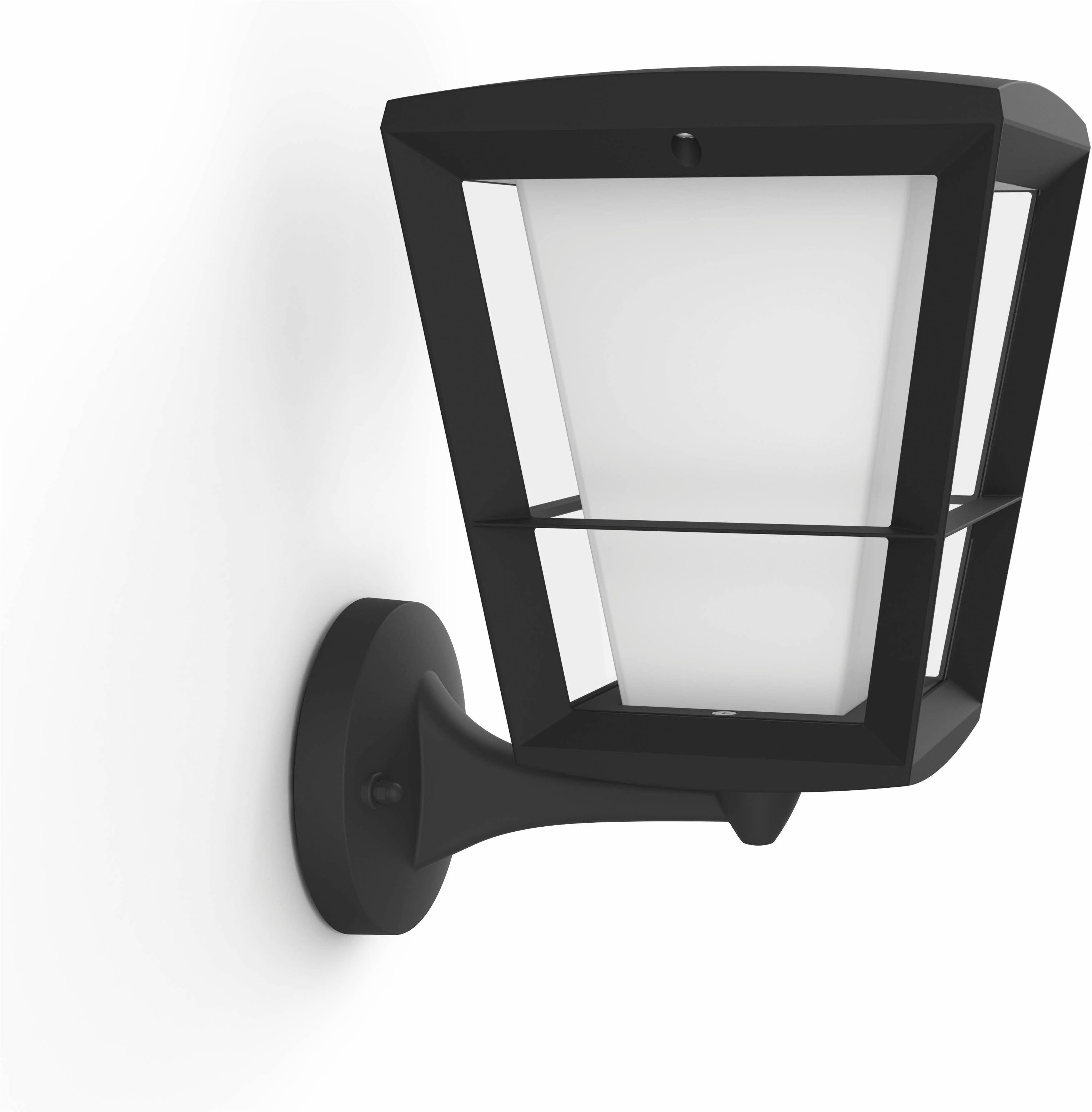 Philips Hue LED Außen-Wandleuchte Outdoor White & Color Ambiance Econic stehend schwarz, Abschaltautomatik, Bluetooth, CCT - über Fernbedienung, Dimmfunktion, Einschlafhilfe, Farbsteuerung, Farbwechsel, Memory, nach Trennung vom Netz, Nachtlichtfunktion, RGB, Smart Home, Timerfunktion, Weckerfunktion, dimmbar über Fernbedienung, mehrere Helligkeitsstufen, LED fest integriert, Farbwechsler, RGB, warmweiß - kaltweiß, Steuerbar per App und Stimme, Smart Home fähig, Farbfähig und Weißtöne