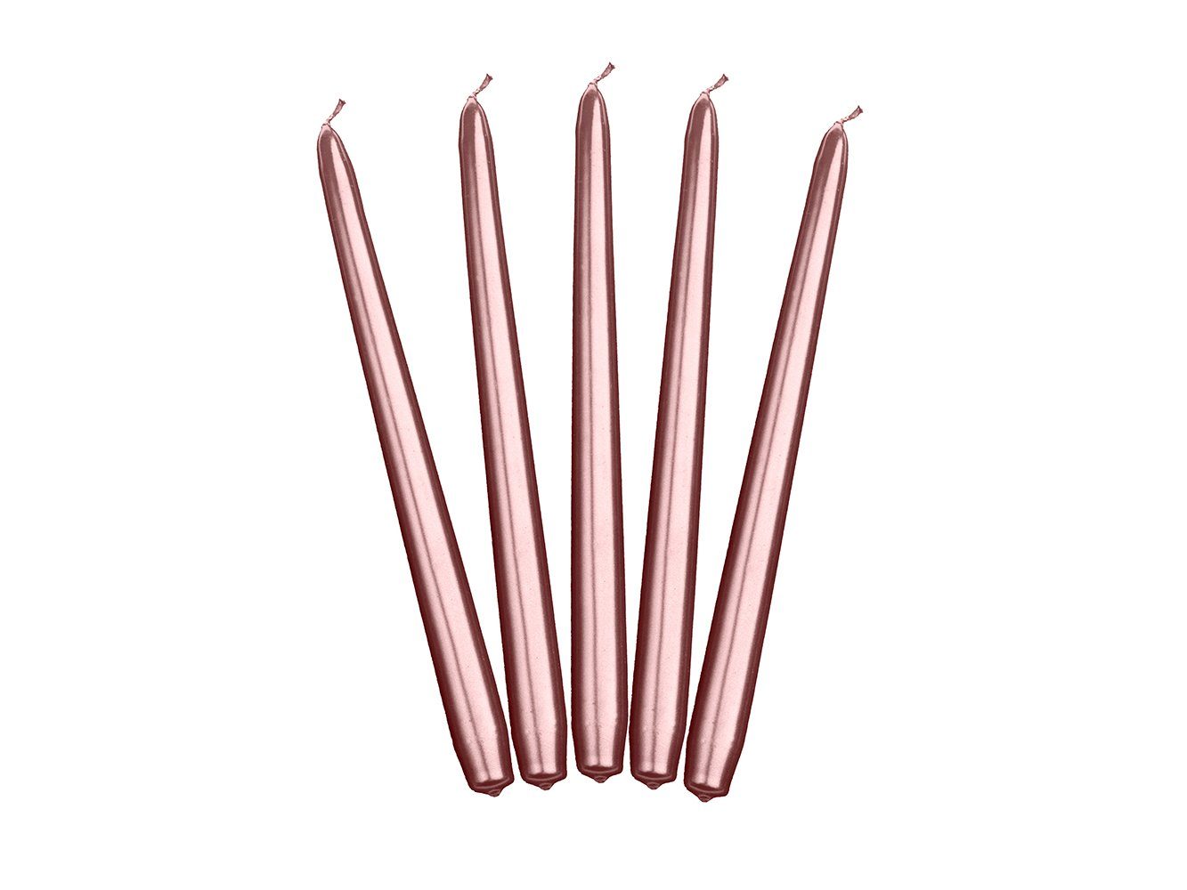 partydeco Spitzkerze, Spitzkerzen 24cm rosegold 10 Stück