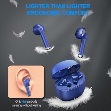 yobola Kabellos Bluetooth 5.1 HiFi Stereoklang, IPX5 Wasserdicht In-Ear-Kopfhörer (Leistungsstarker Sound für ein unvergessliches Musikerlebnis unterwegs., Touch Control,Kopfhörer Eingebautes Mikrofon für Smartphone)