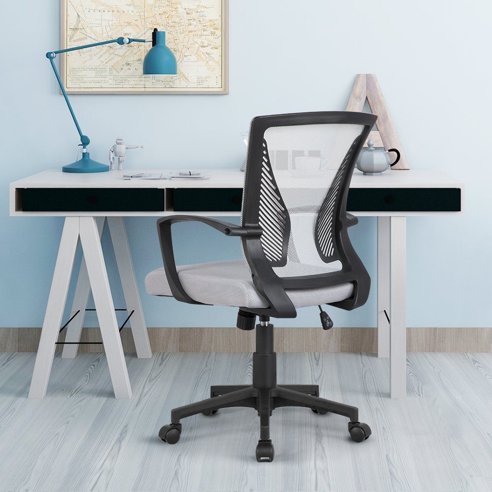 Yaheetech Bürostuhl Höhenverstellbarer Chefsessel Ergonomischer Drehstuhl, günstig online kaufen