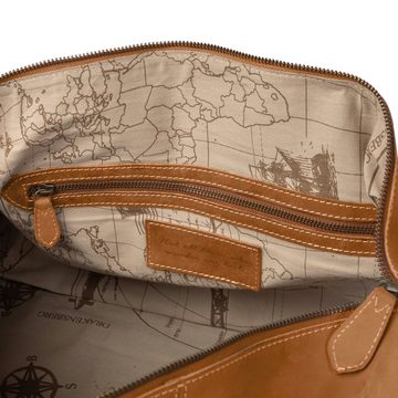 DRAKENSBERG Reisetasche Weekender »Ray« Cognac-Braun, im Safari-Look für Damen und Herren, handgemacht aus Premium Leder