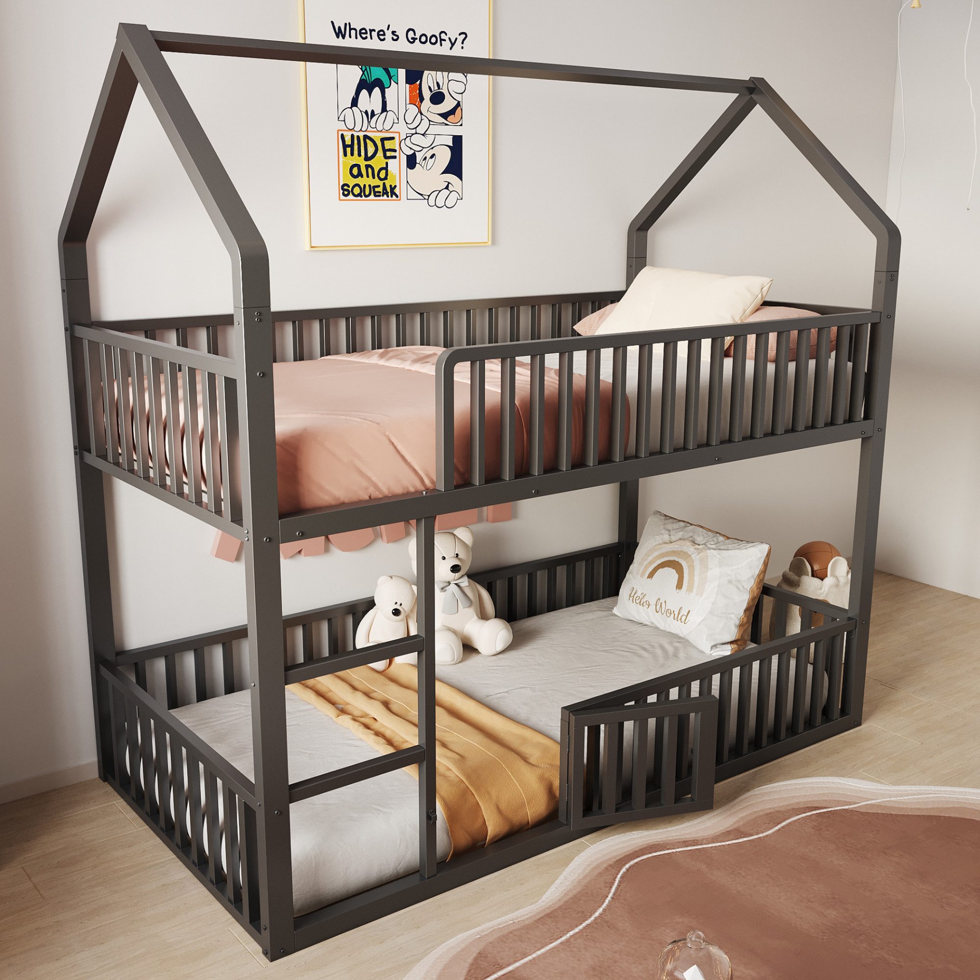 REDOM Etagenbett mit Treppe & Tür, günstig online kaufen