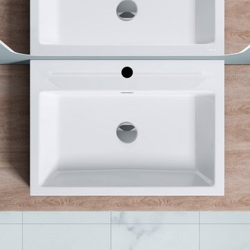 doporro Aufsatzwaschbecken Design Waschbecken Col06 Gussmarmor Aufsatzwaschbecken, antibakteriell und leicht zu reinigen, umweltfreundliches Material