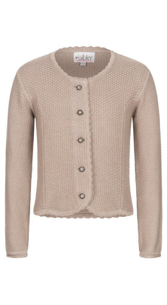 Nübler Trachtenstrickjacke Kinderstrickjacke Yvonne in Natur von Nübler Größe 92