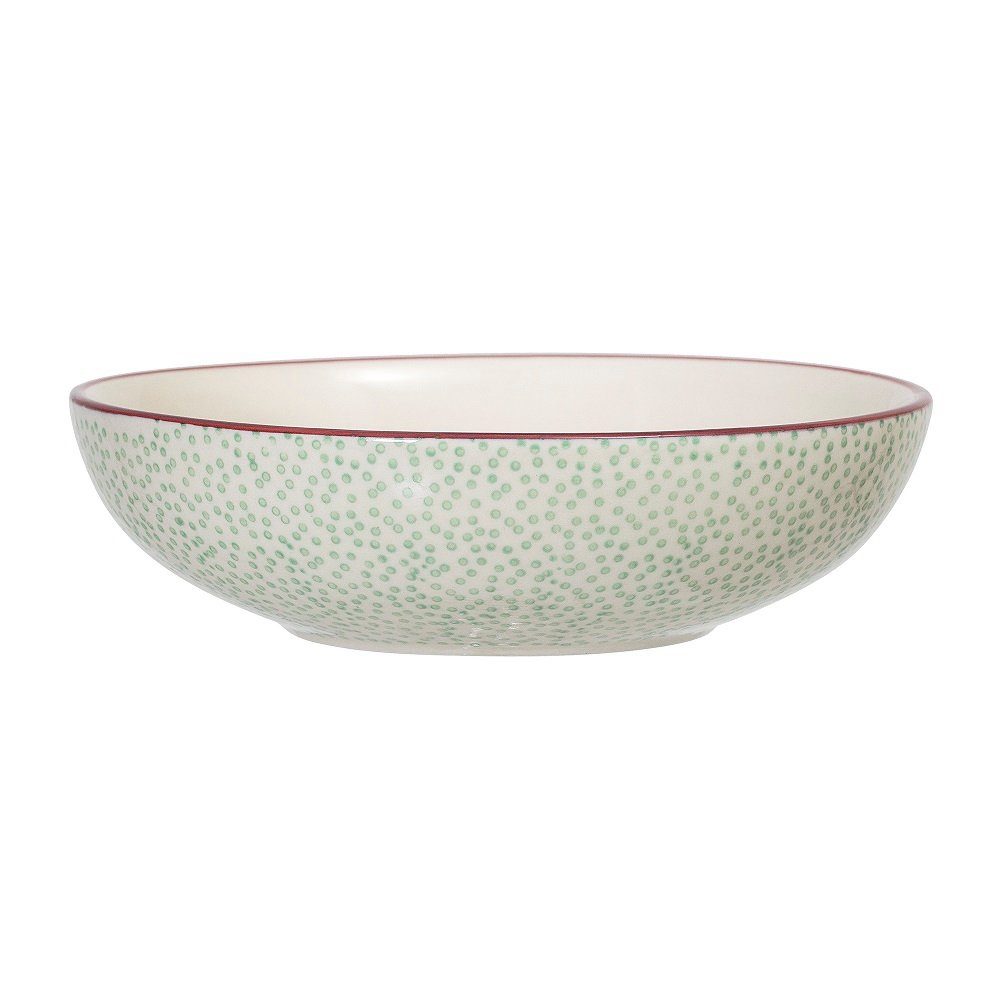 Bloomingville Schüssel Bloomingville Patrizia Schale Grün Steingut (1 Schale), Steingut, (Bowl Set)
