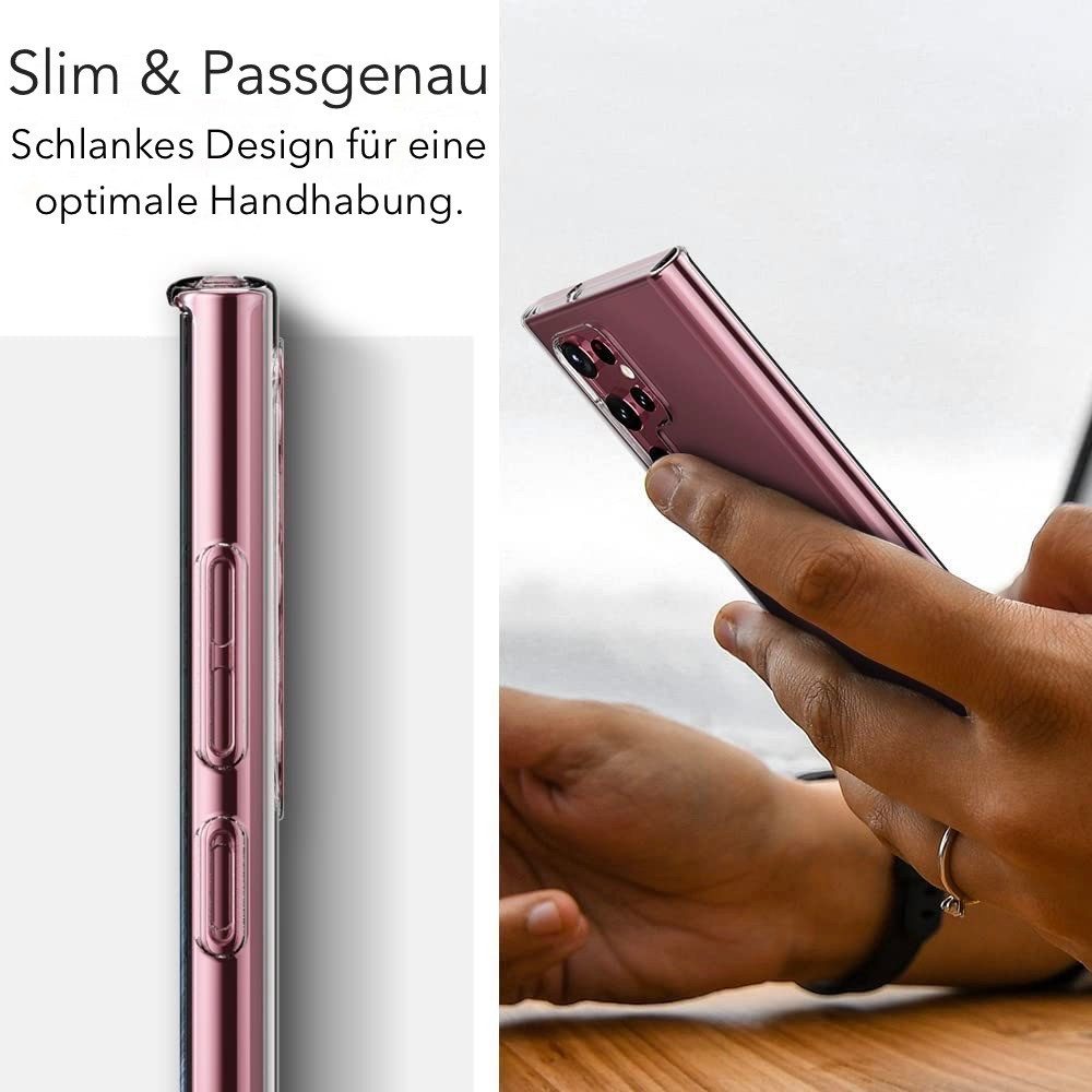 AVANA Handyhülle für Samsung Galaxy S25 / Plus / Ultra Hülle Silikon Schutzhülle Case, Klar Bumper, Slim-Fit Cover, Transparent