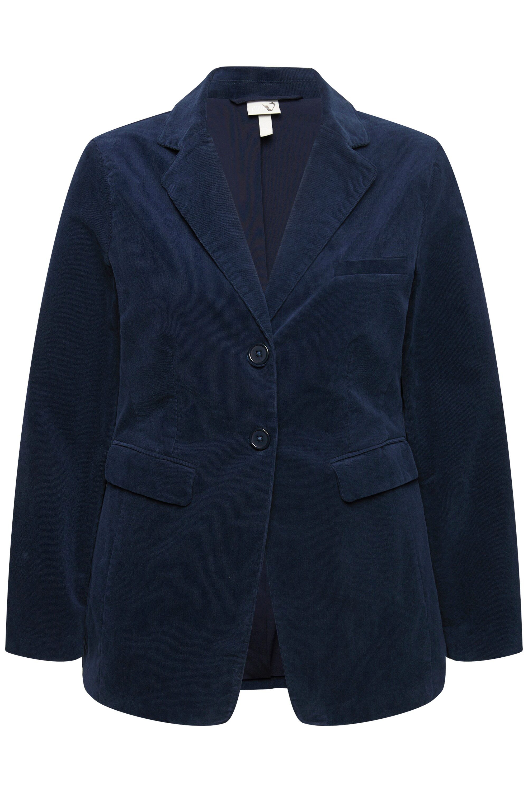Ulla Popken Blusenblazer Cord-Blazer Reverskragen Knopfverschluss günstig online kaufen