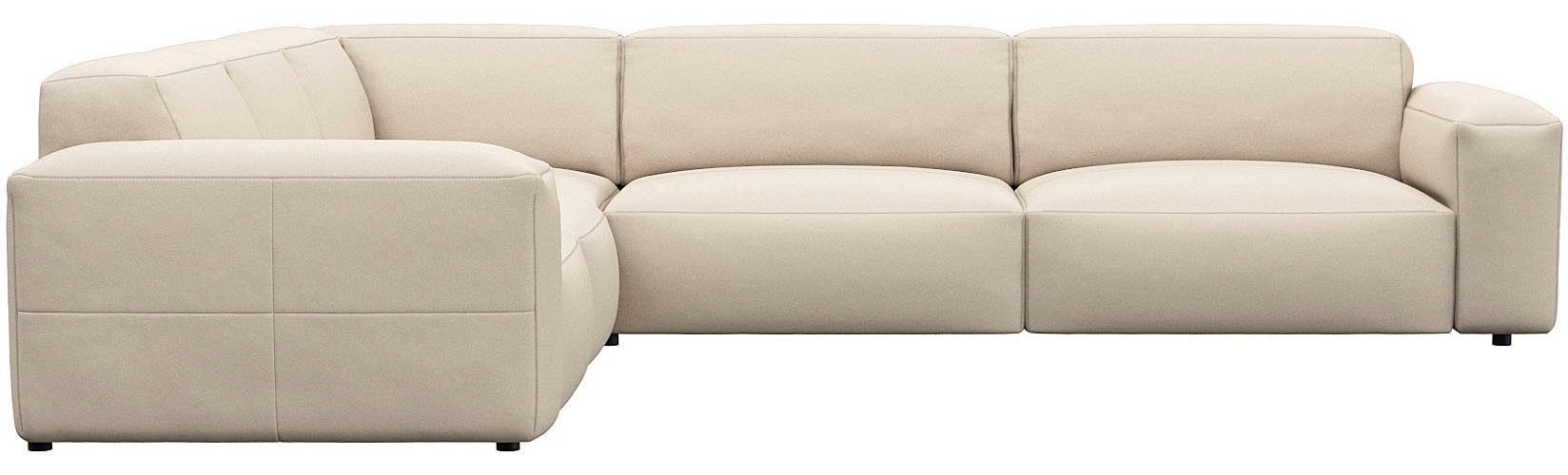 FLEXLUX Ecksofa Lucera, super bequem durch hochwertigen Sitzaufbau mit Kaltschaum, modern & anschmiegsam, L-Form, Designsofa