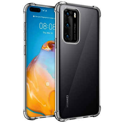 CoolGadget Handyhülle Anti Shock Rugged Case für Huawei P40 6,1 Zoll, Slim Cover Kantenschutz Schutzhülle für Huawei P40 Hülle Transparent