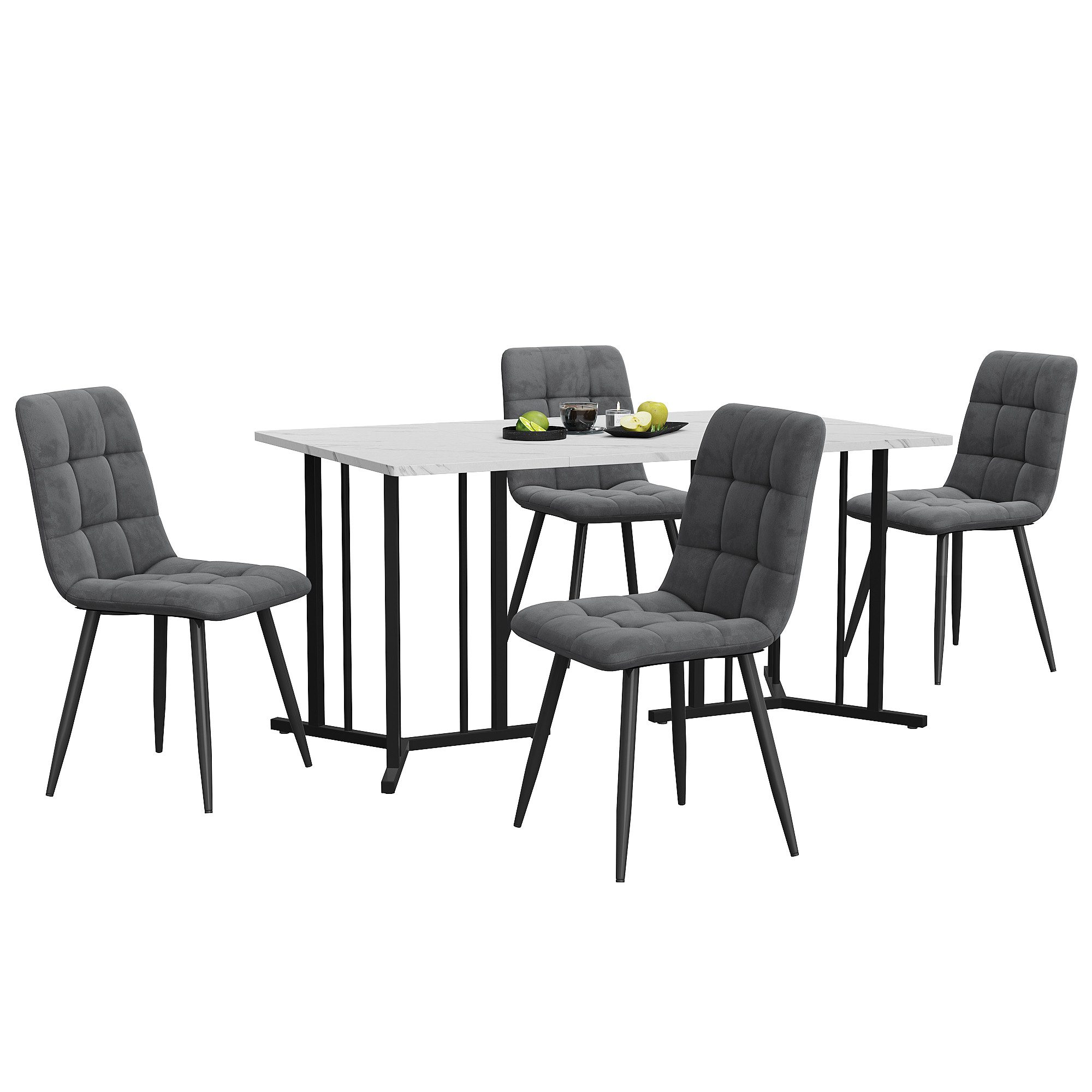 i@home Essgruppe 140×80cm Esstisch mit 4 günstig online kaufen
