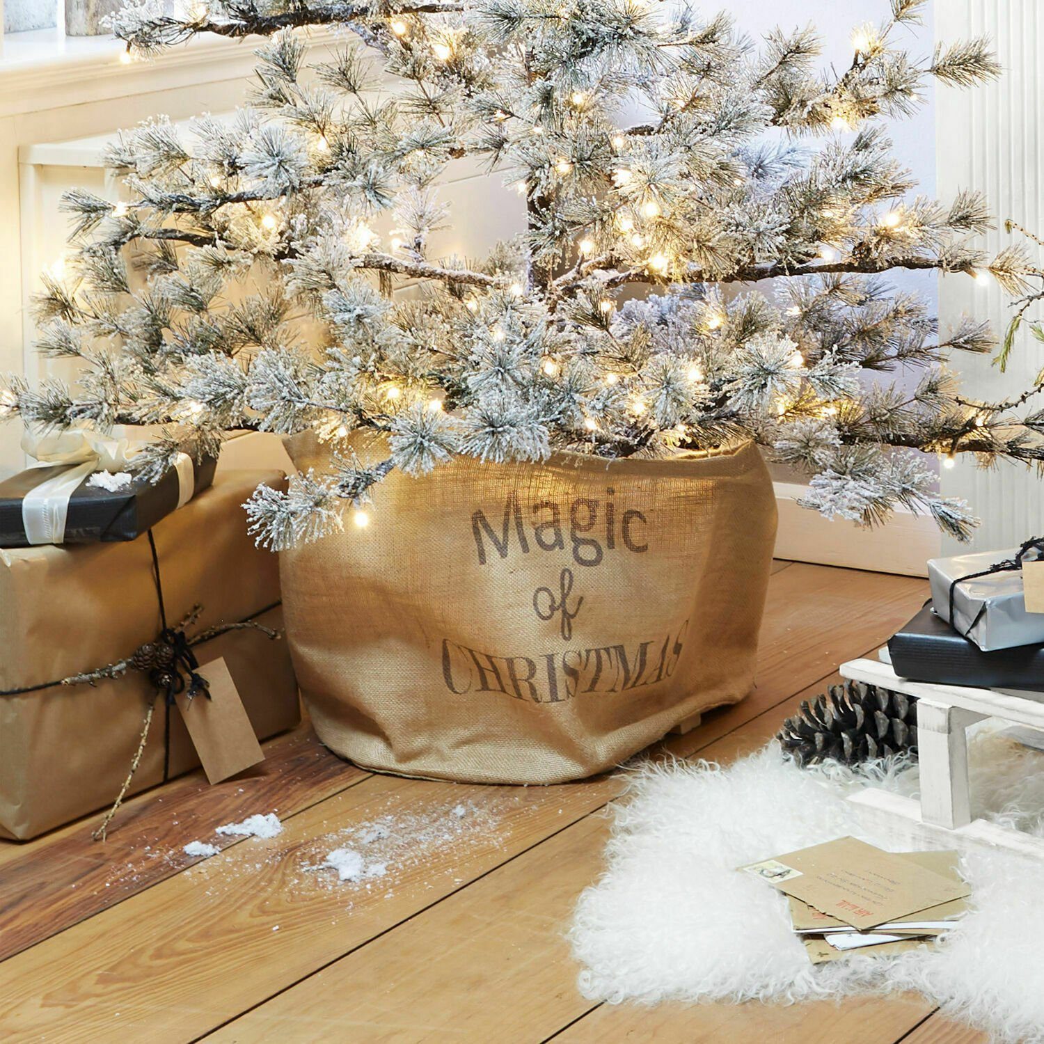 braun Magic Mirabeau Weihnachtsfigur Stoffkorb