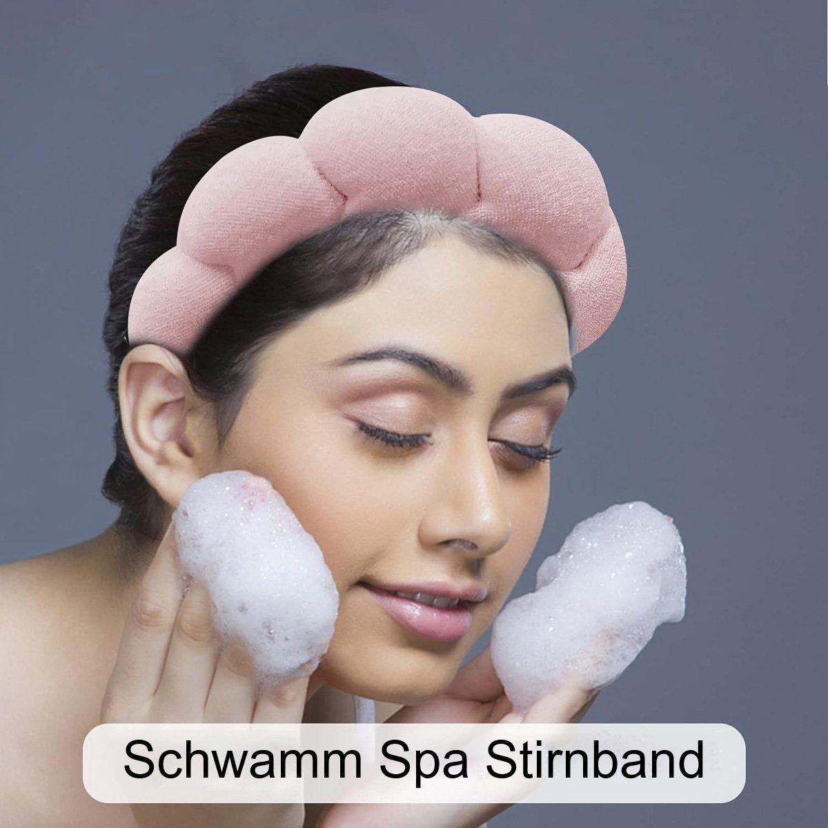 Make-up-Stirnband Spa-Stirnbänder götäzer des verwendet und als Wird Waschen 10er-Pack Gesichts zum Stirnband Rosa