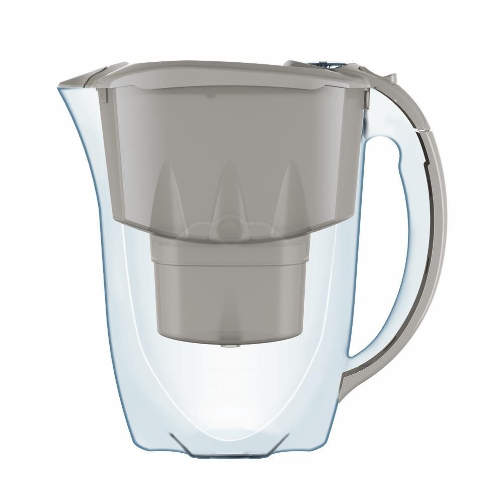 Aquintos Wasseraufbereitung Wasserfilter Tischwasserfilter AQUAPHOR AMETHYST 2,8 L Trinkwasserfilter mit MAXPHO, Zubehör für Farbe: Grau, Mit MAXPHOR+ Wasserfilter-Kartusche