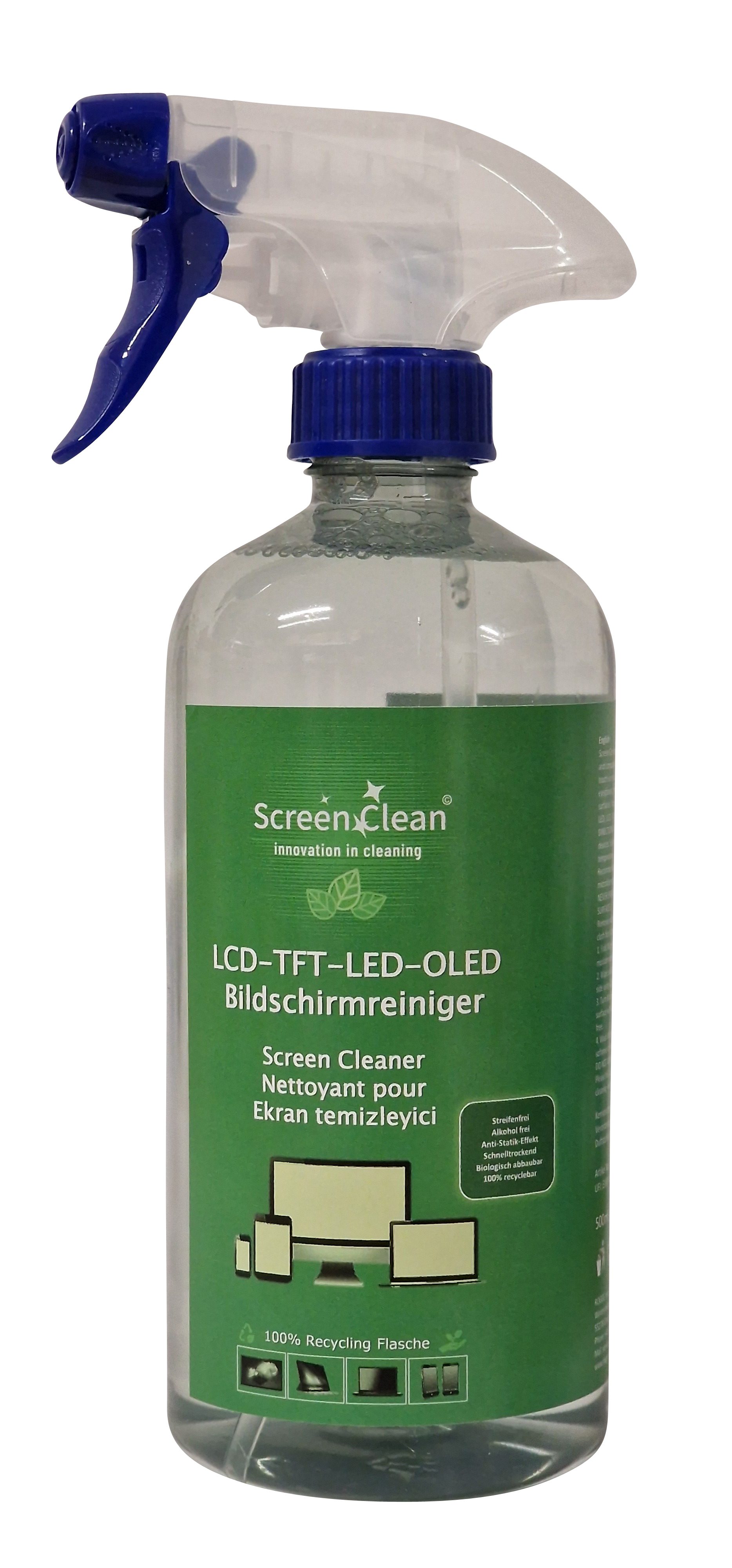 Screen Clean Reinigungs-Set Screen Clean 500ml LCD-TFT-LED Screen Cleaner, (1-St)