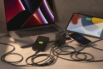 Cellularline Multipower Desk 150W Reiselader 4 Port GaN USB-Ladegerät (Apple iPhone, iPad, MacBook, Samsung Galaxy Tab, S23 S24, Google Pixel)