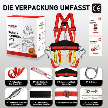 Mustbau Sicherungsgurt, Klettergurt, Absturzsicherung Set