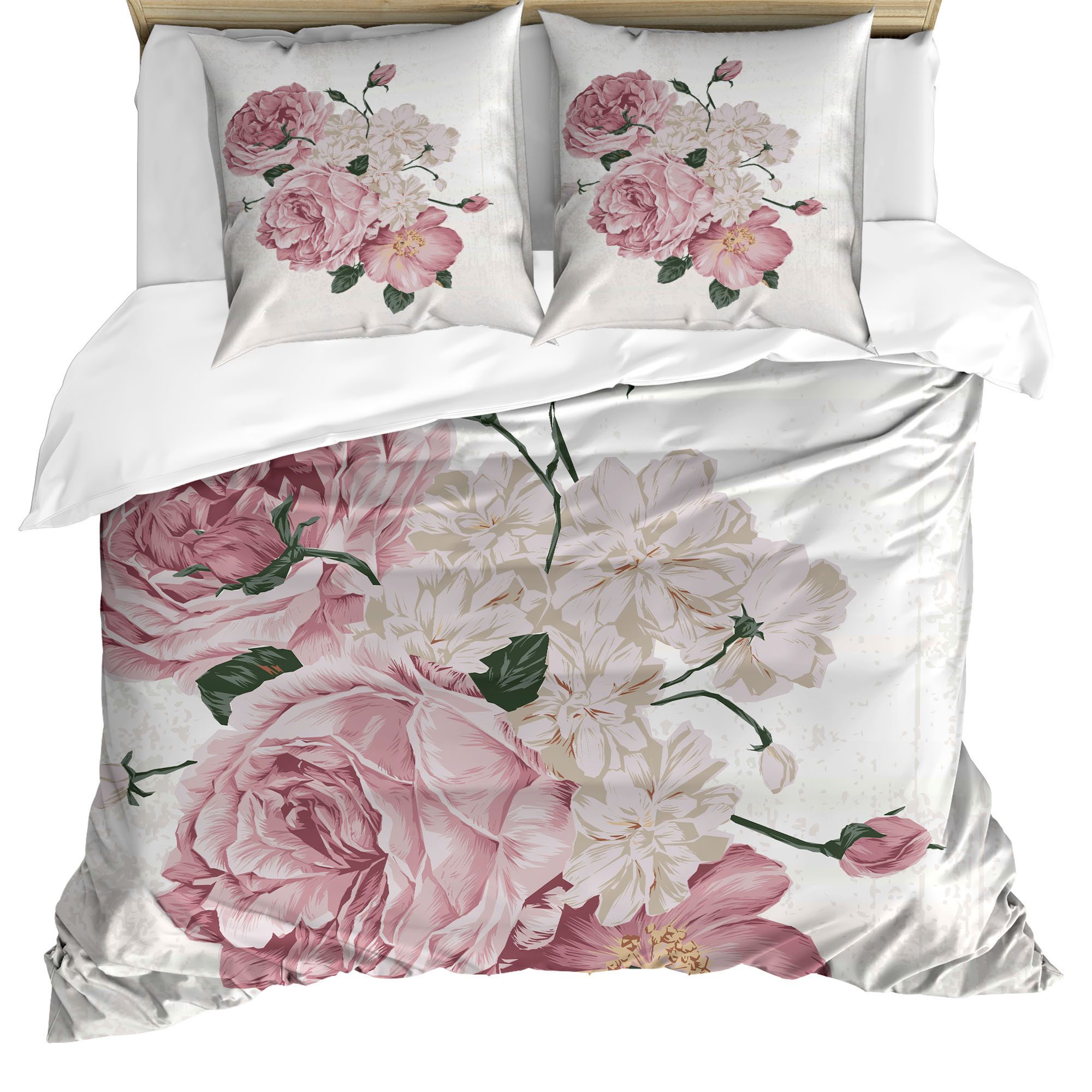 Abakuhaus Постельное белье Weicher Microfaserstoff Всеgigeignet kein Verblassen, Microfaser, Rose Alte Rosen Corsage Grunge