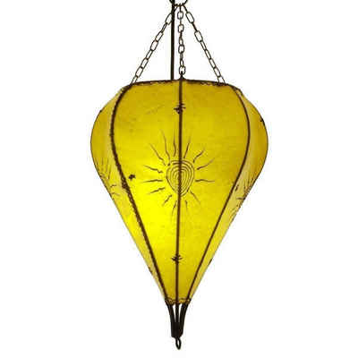 SIMANDRA Lampenschirm marokkanische Lederlampe Tropfen Sonne 40 cm